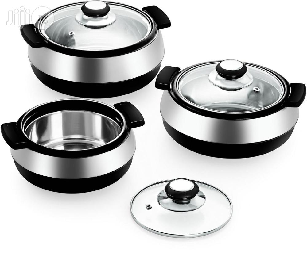 Cello Oscar 750/1100/1700ml Hot-Pot Insulated Casserole Gift Set, BK