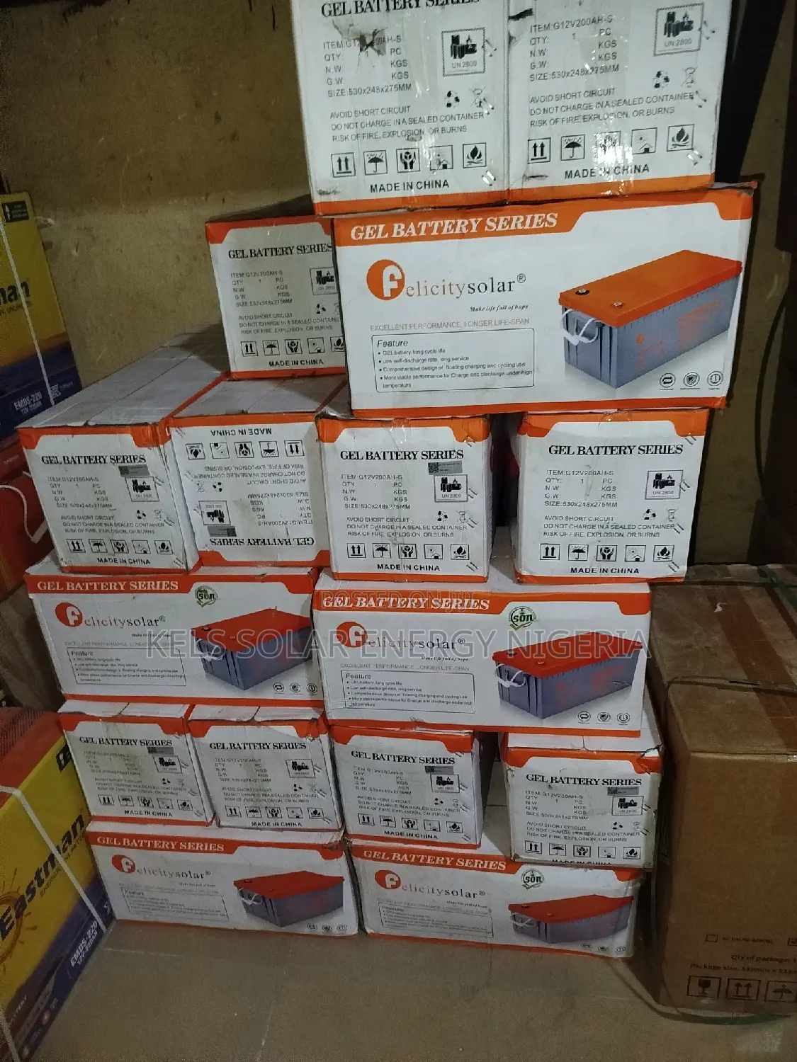 Original 200amps Felicity Dry Cell Gel Battery