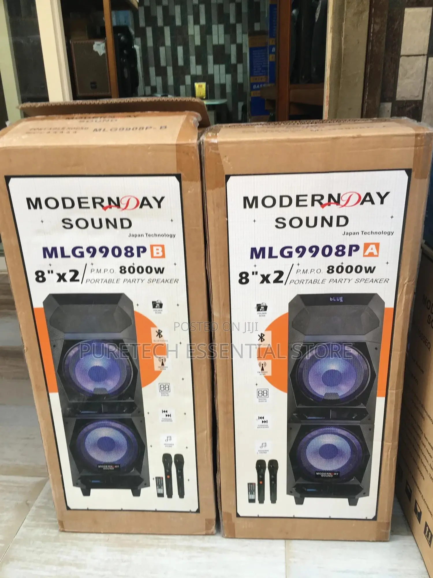 Modern Day Twin Rechargeable Party Speaker