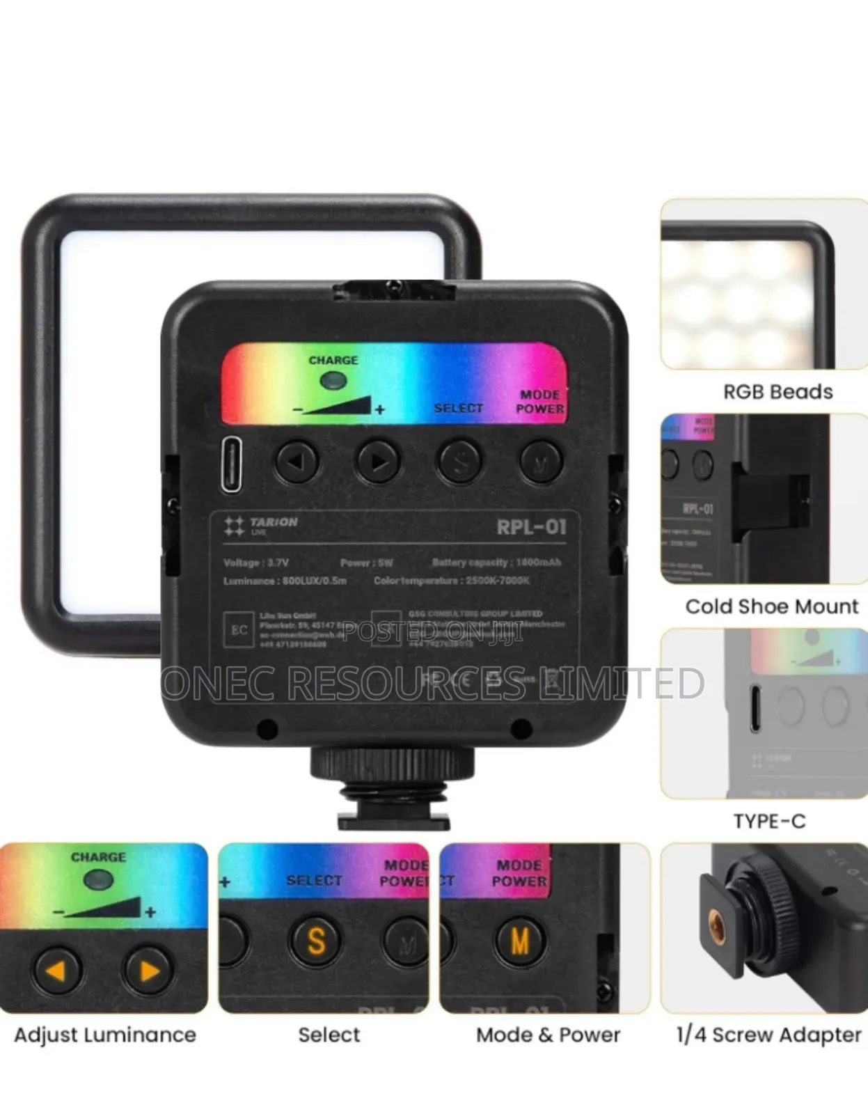 RGB Camera Video Light