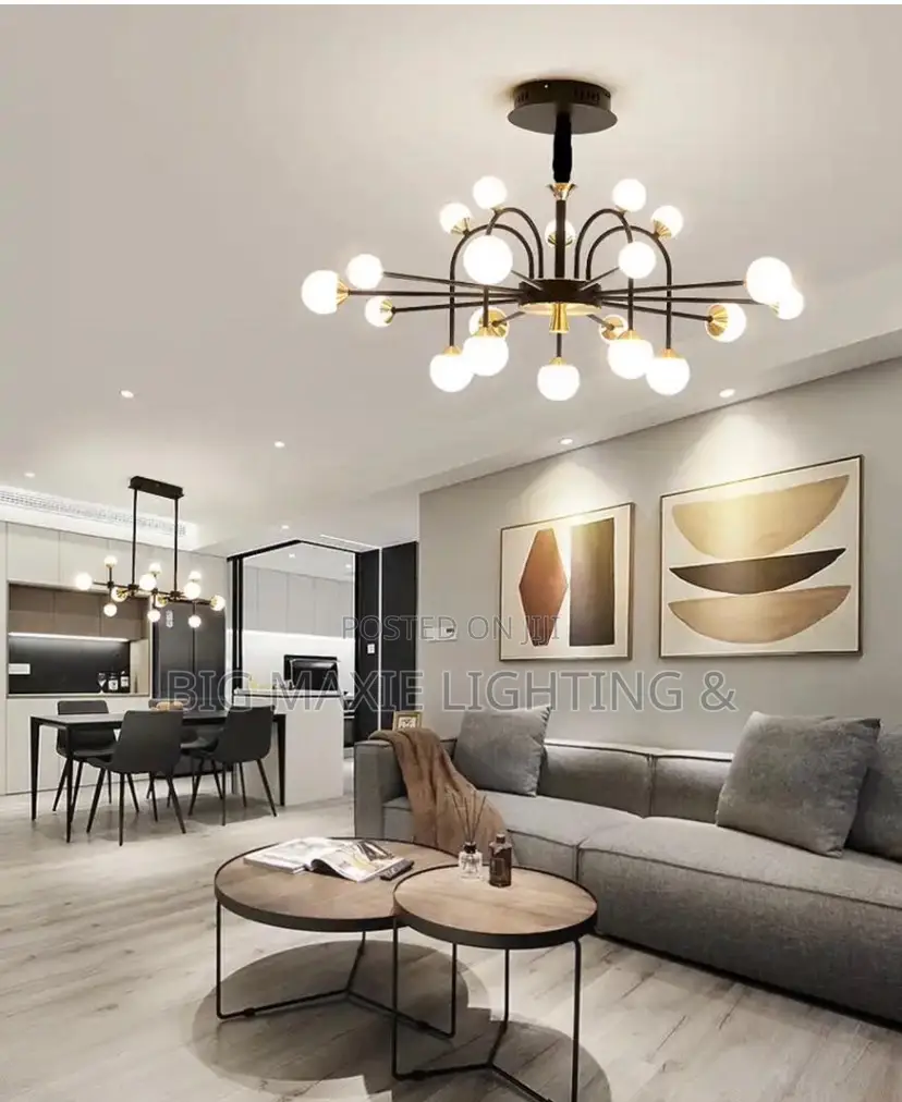 Modern Luxury Homes Living Room Chandelier