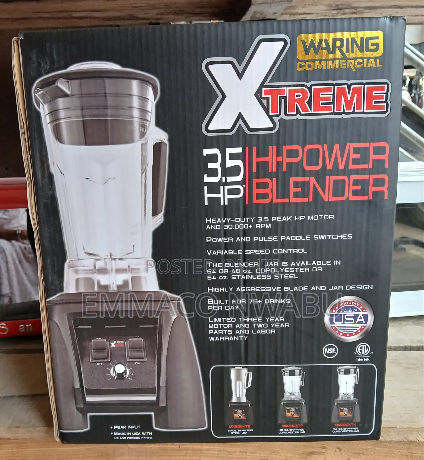 Waring Xtreme Pro 3.5HP Commercial Heavy Duty Blender