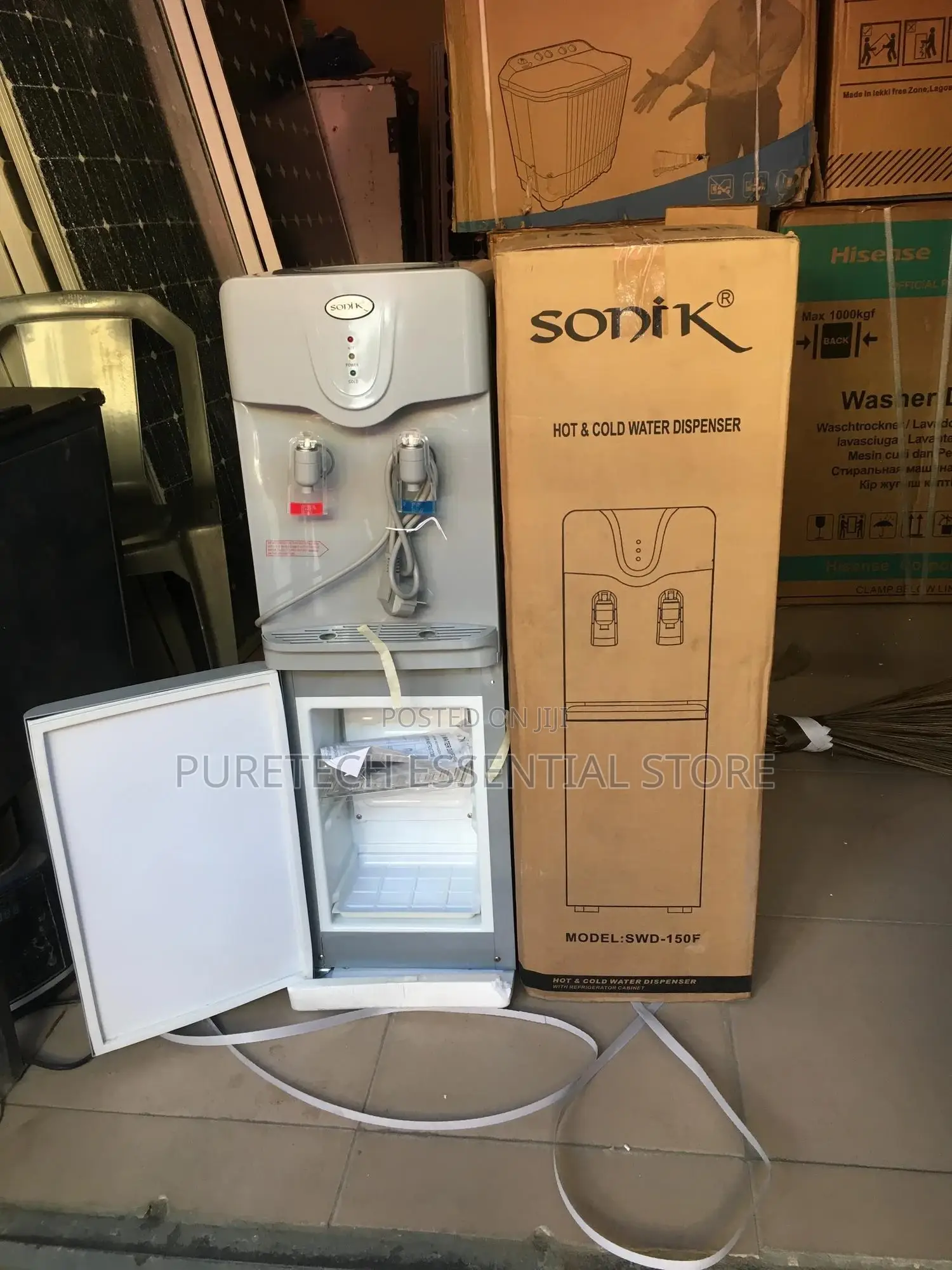 Original Sonik Hot and Cold Water Dispenser With Fridge