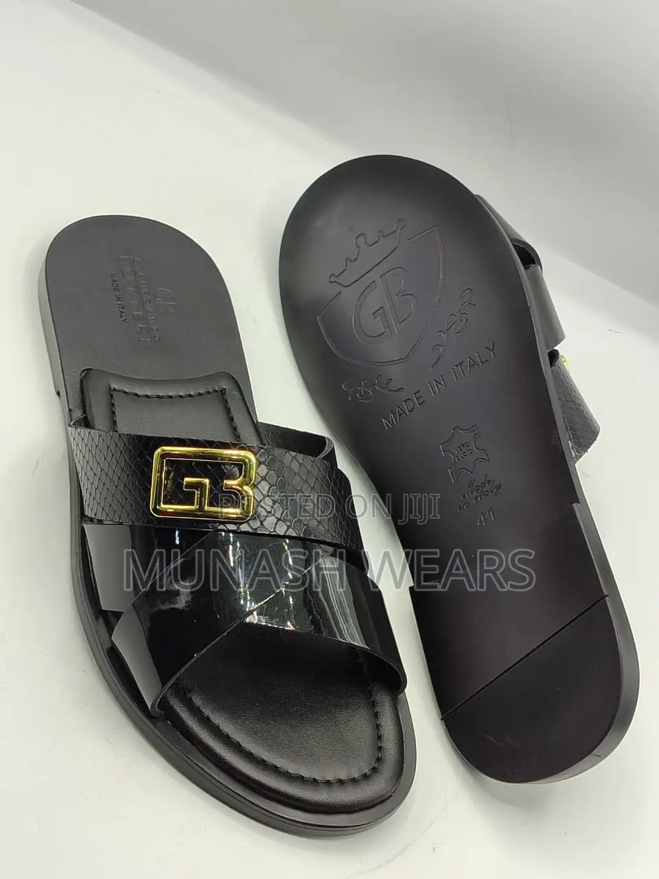 Original Italian Leather Slipers and Sandal 40-47,