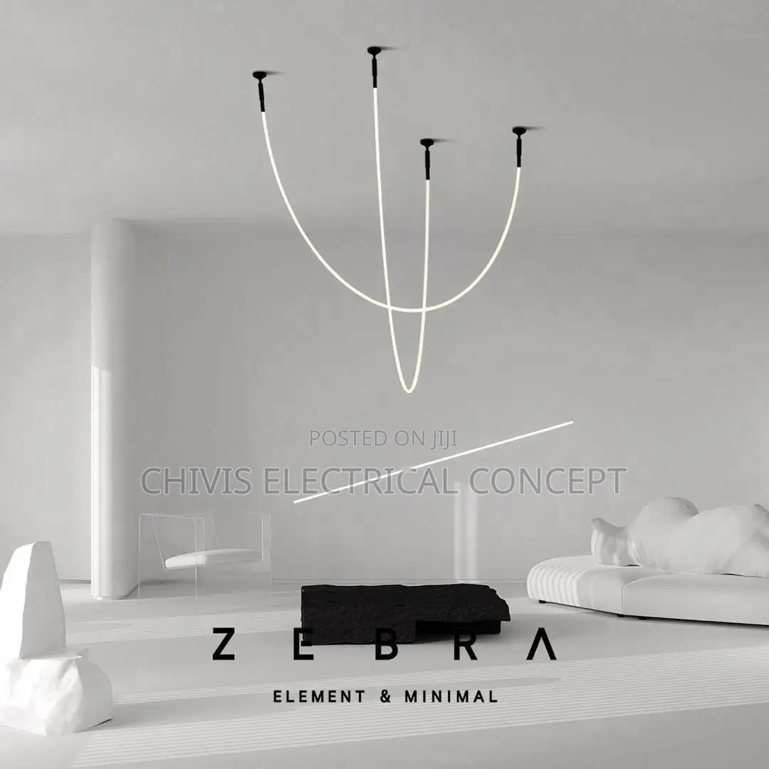 Minimalist Long Straight Line Bedroom Bedside Pendant Light