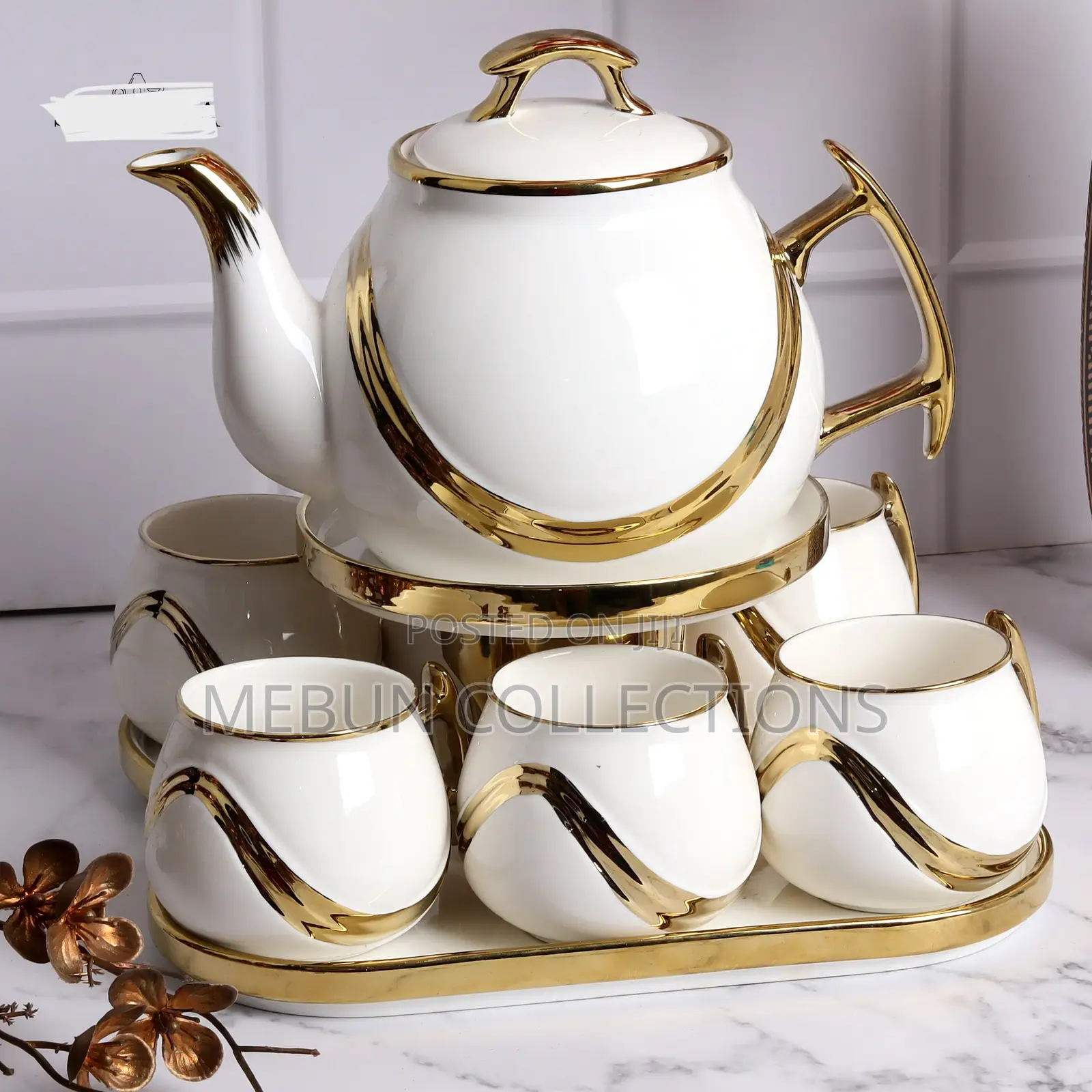 High Quality 6pcs Mug Set With Kettle and Tray