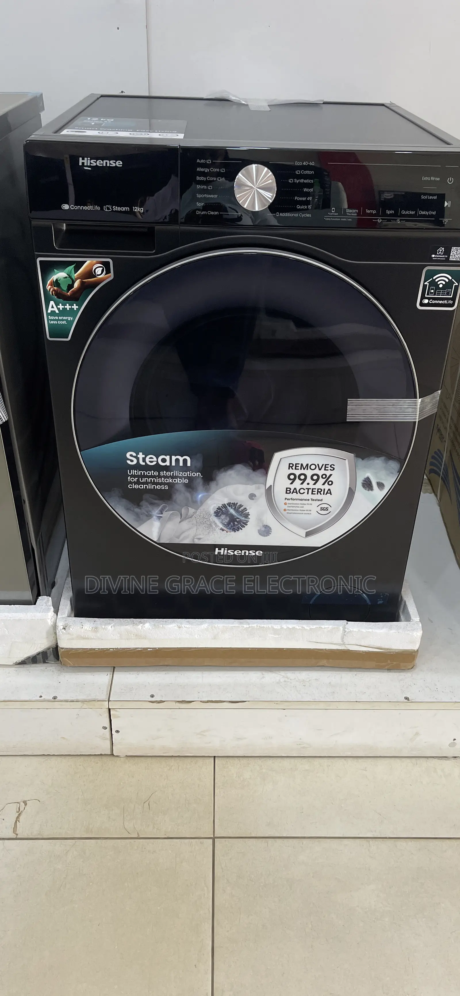 10kg Hisnese Wash/Spin and Dry Washing Machine