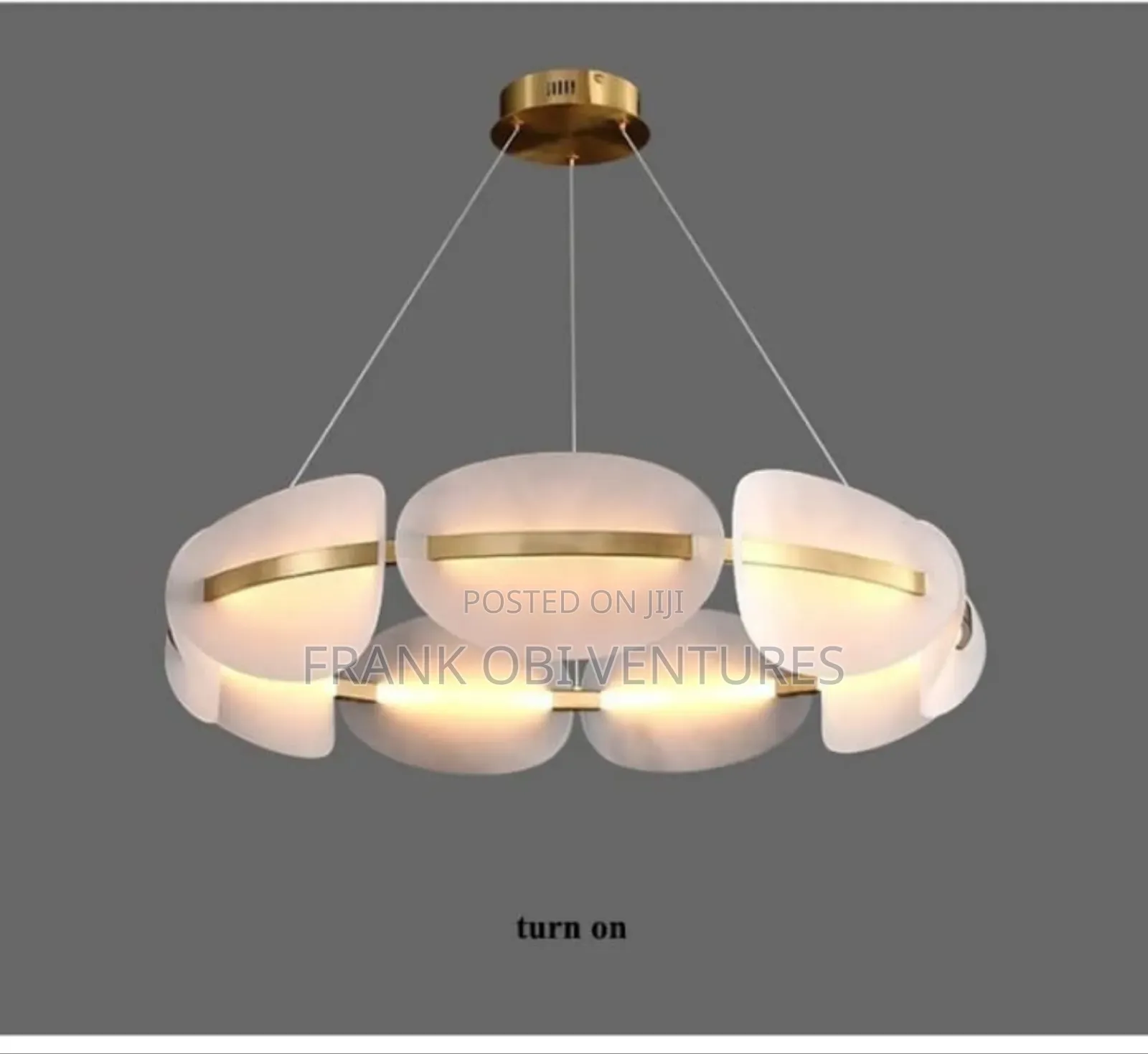 White And Gold Platted Drop Lights