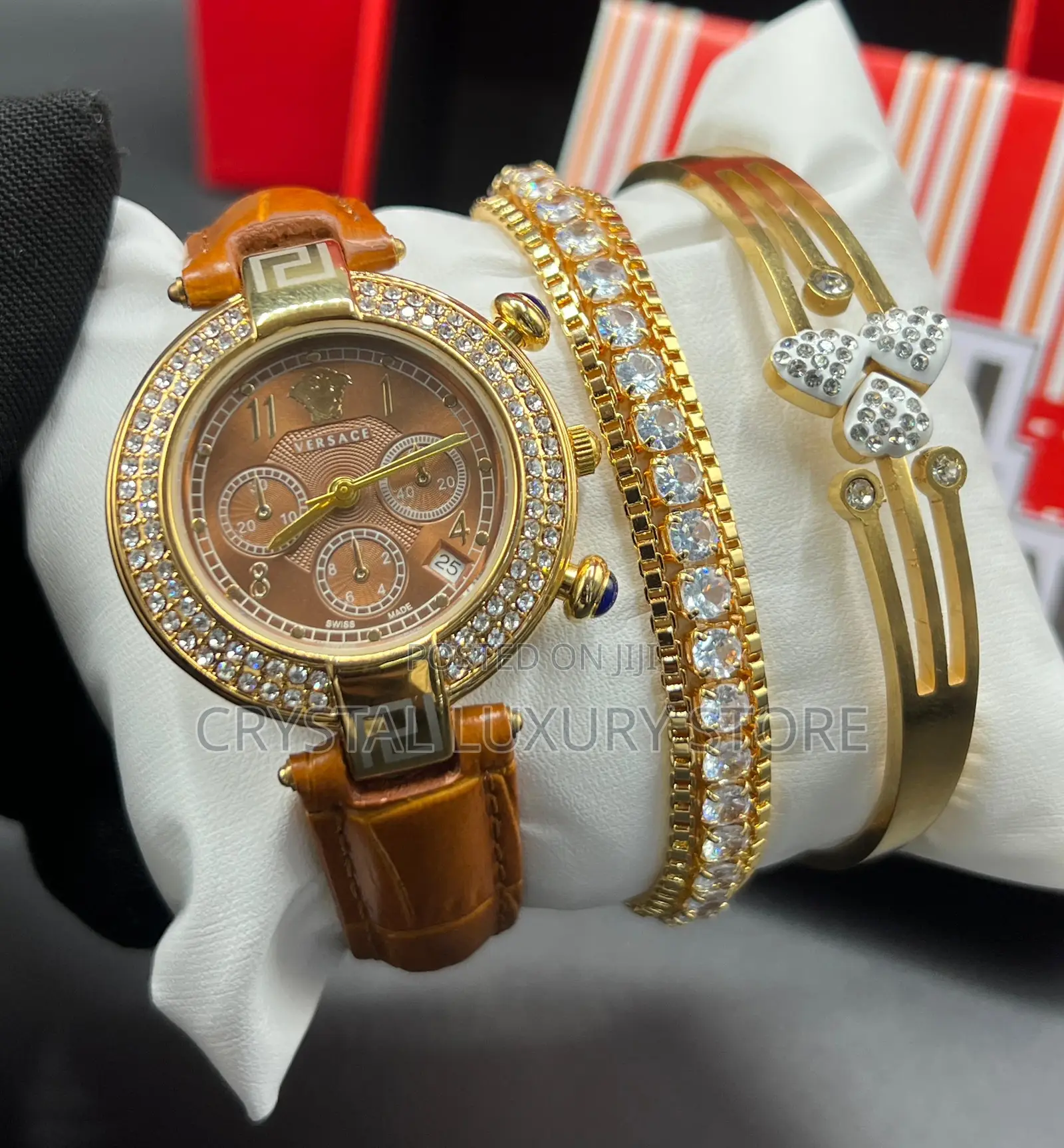 Top Quality Luxury Female Set Wristwatch