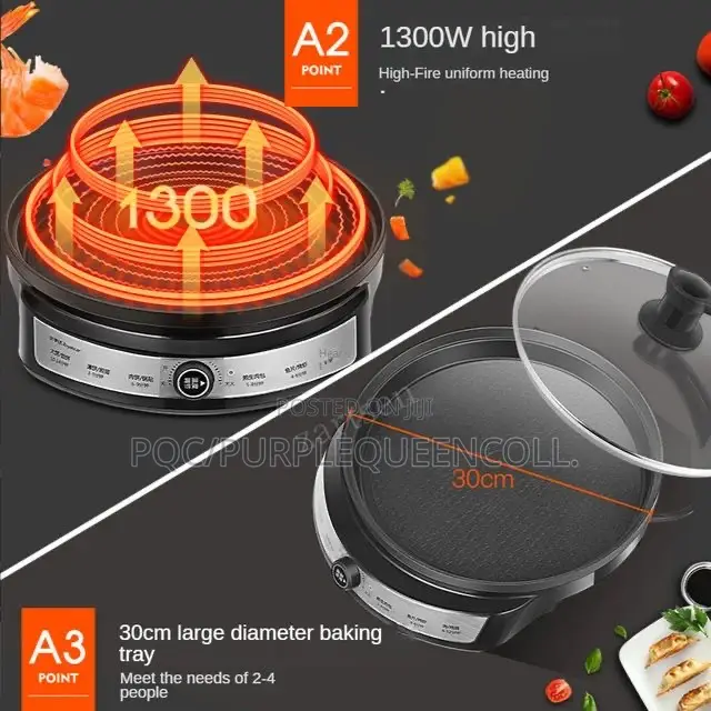 Electric Pot Air Fryer Grill Pancake Maker