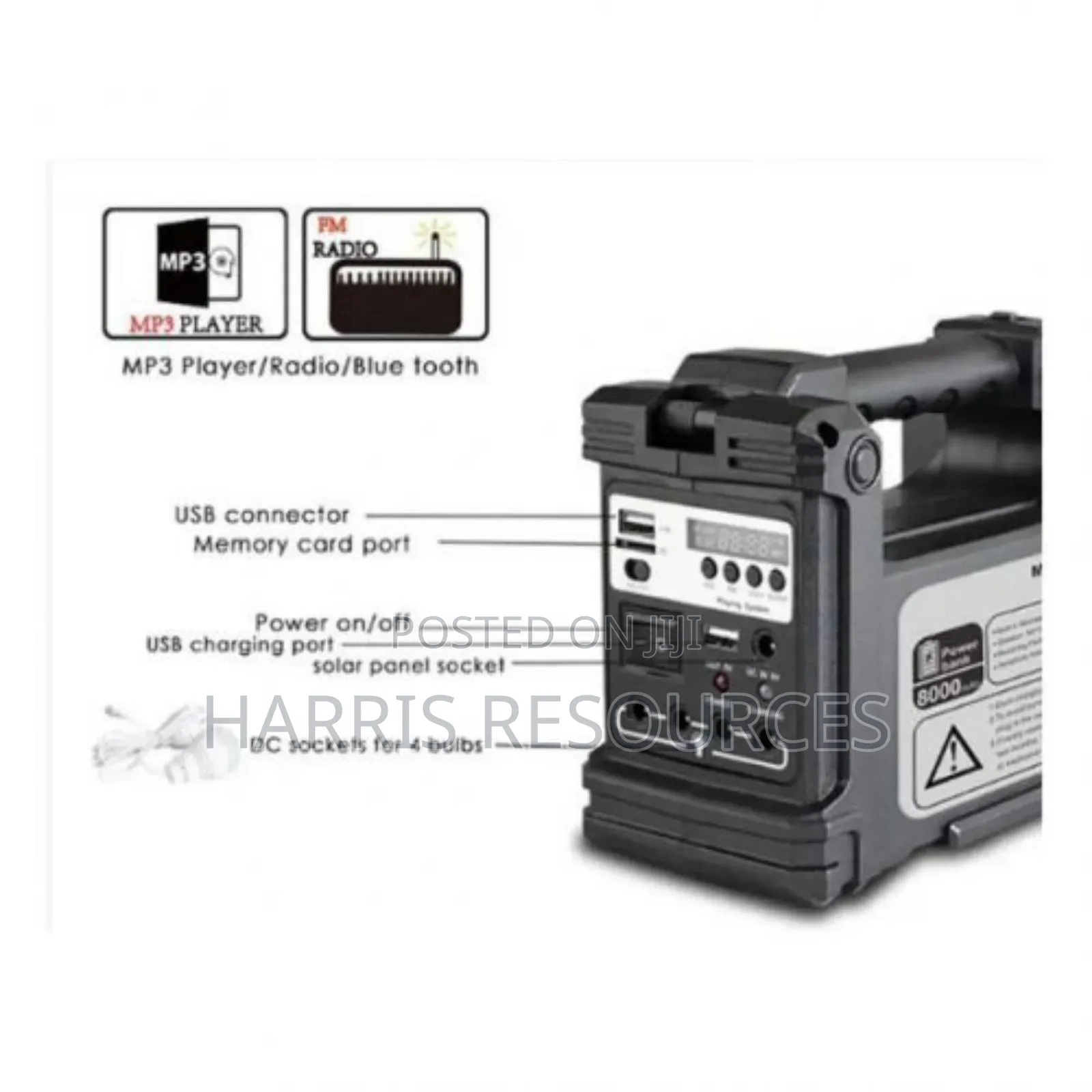 Mobile Power Solar System Power Bank and Radio System