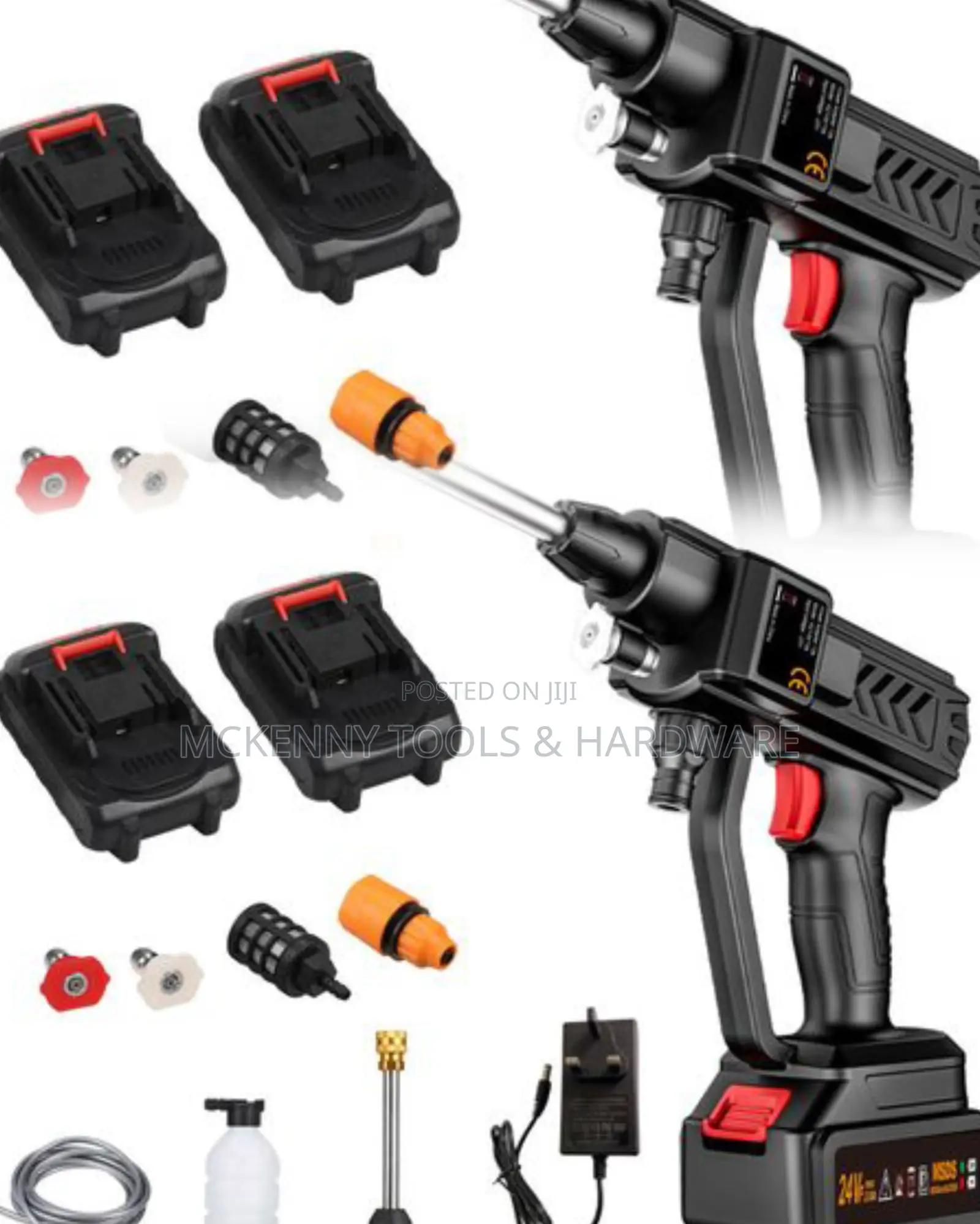 Cordless Power Washer 300W High Power With 5in1 Nozzles