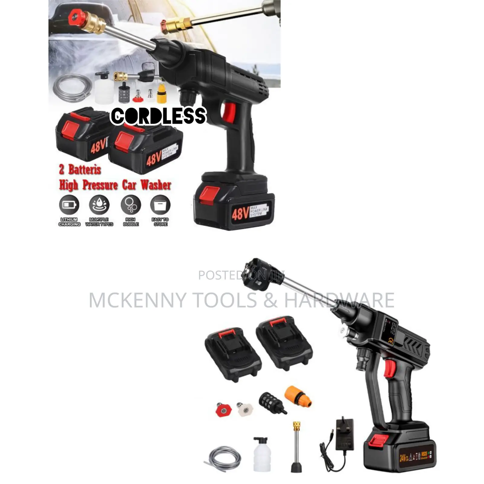 Batteries Cordless 48V Wireless Portable High Pressure Auto