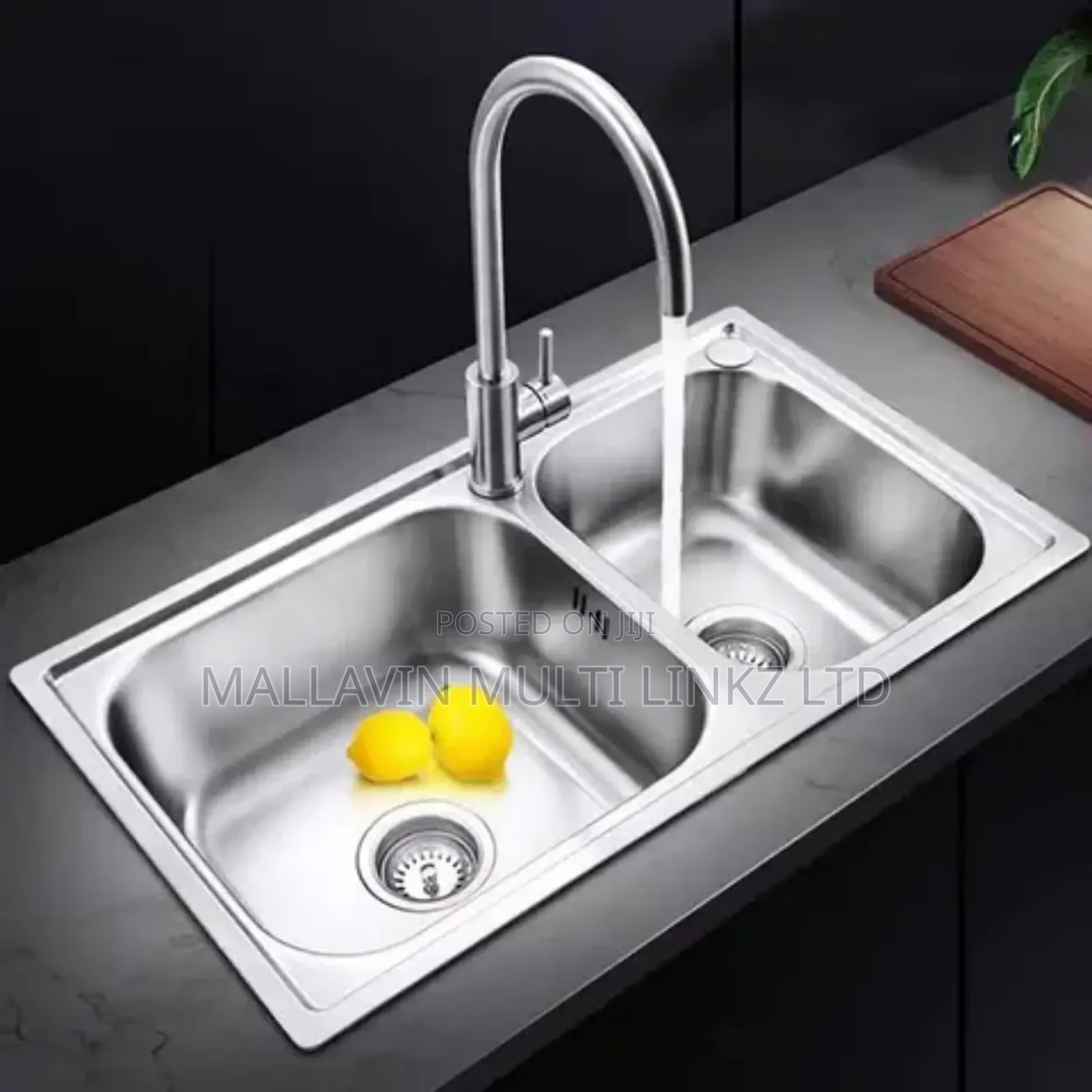 Stainless Double Bowl Kitchen Sinks With Hot and Cold Mixers