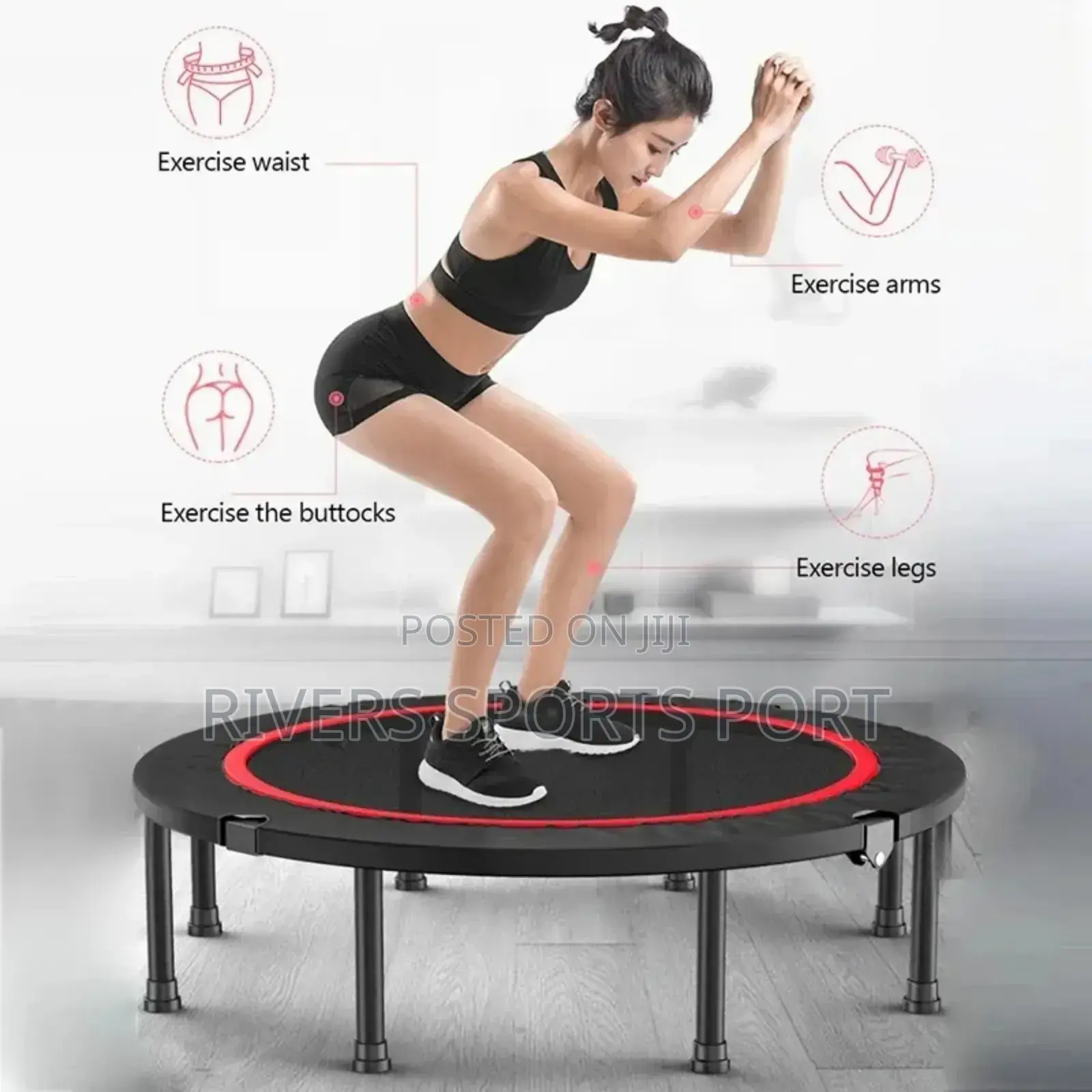 325kg Big 8 Heel Trampoline for Kids Adults Indoor Outdoor