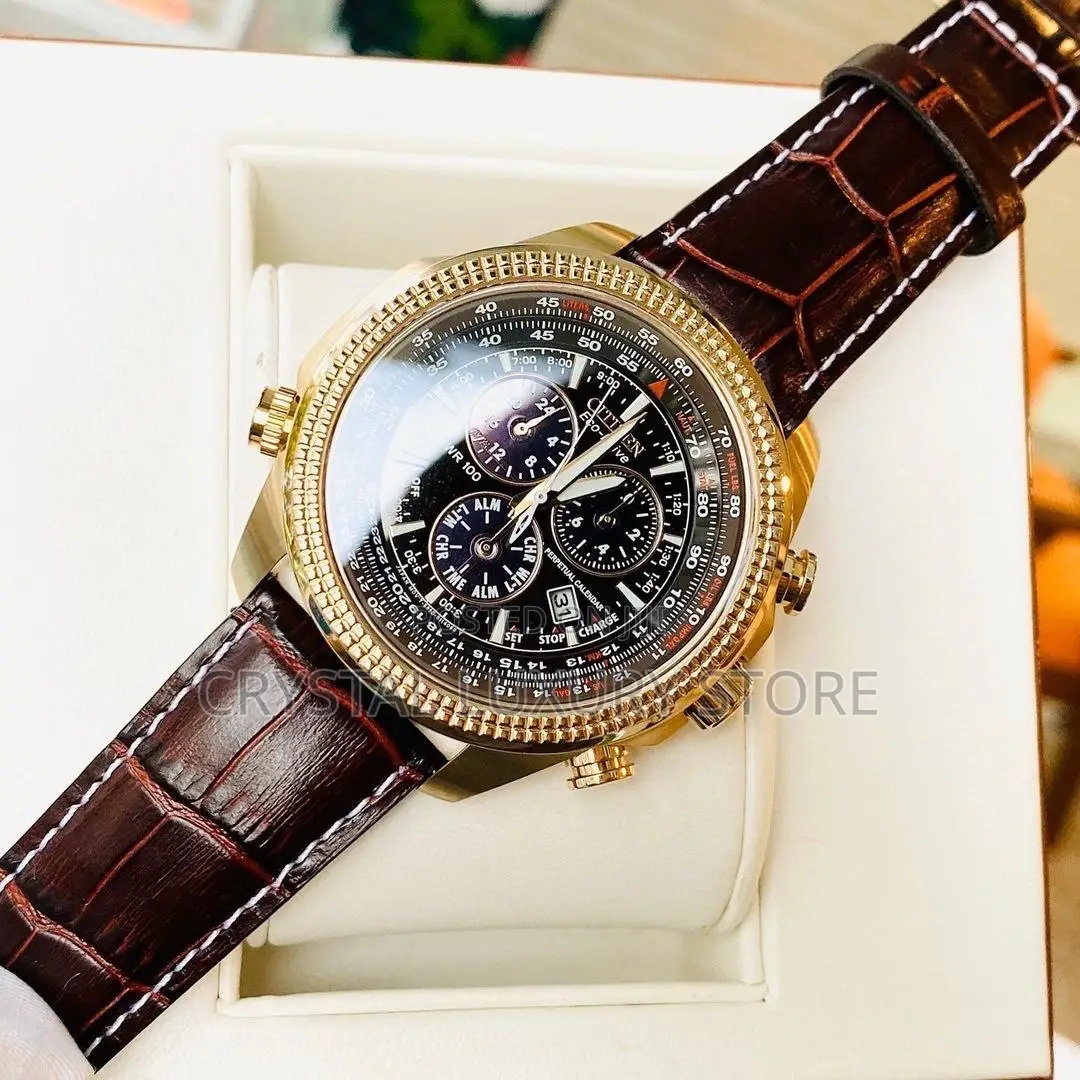 Citizen Authentic Quality Luxury Genuine Leather Wristwatch