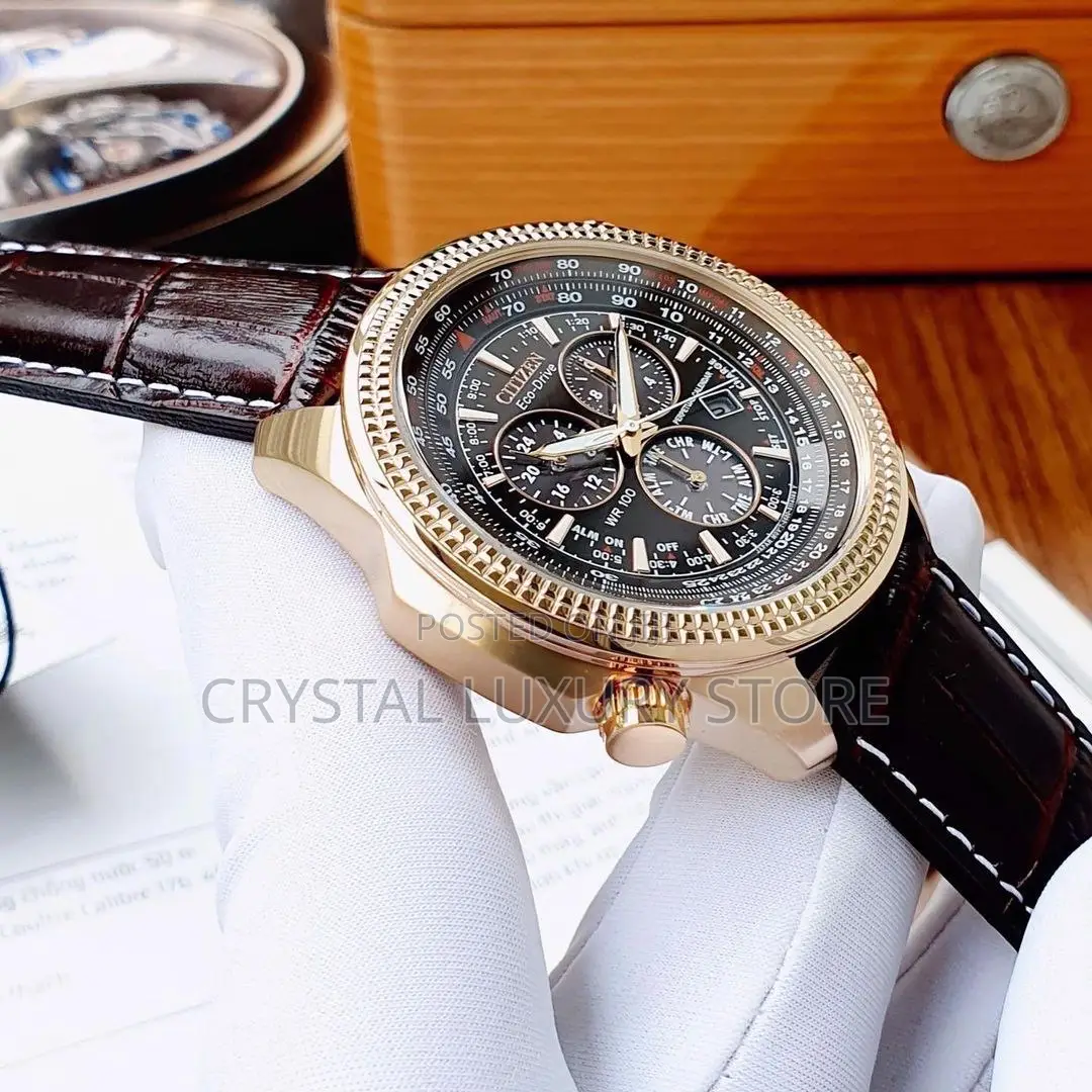 Citizen Authentic Quality Luxury Genuine Leather Wristwatch