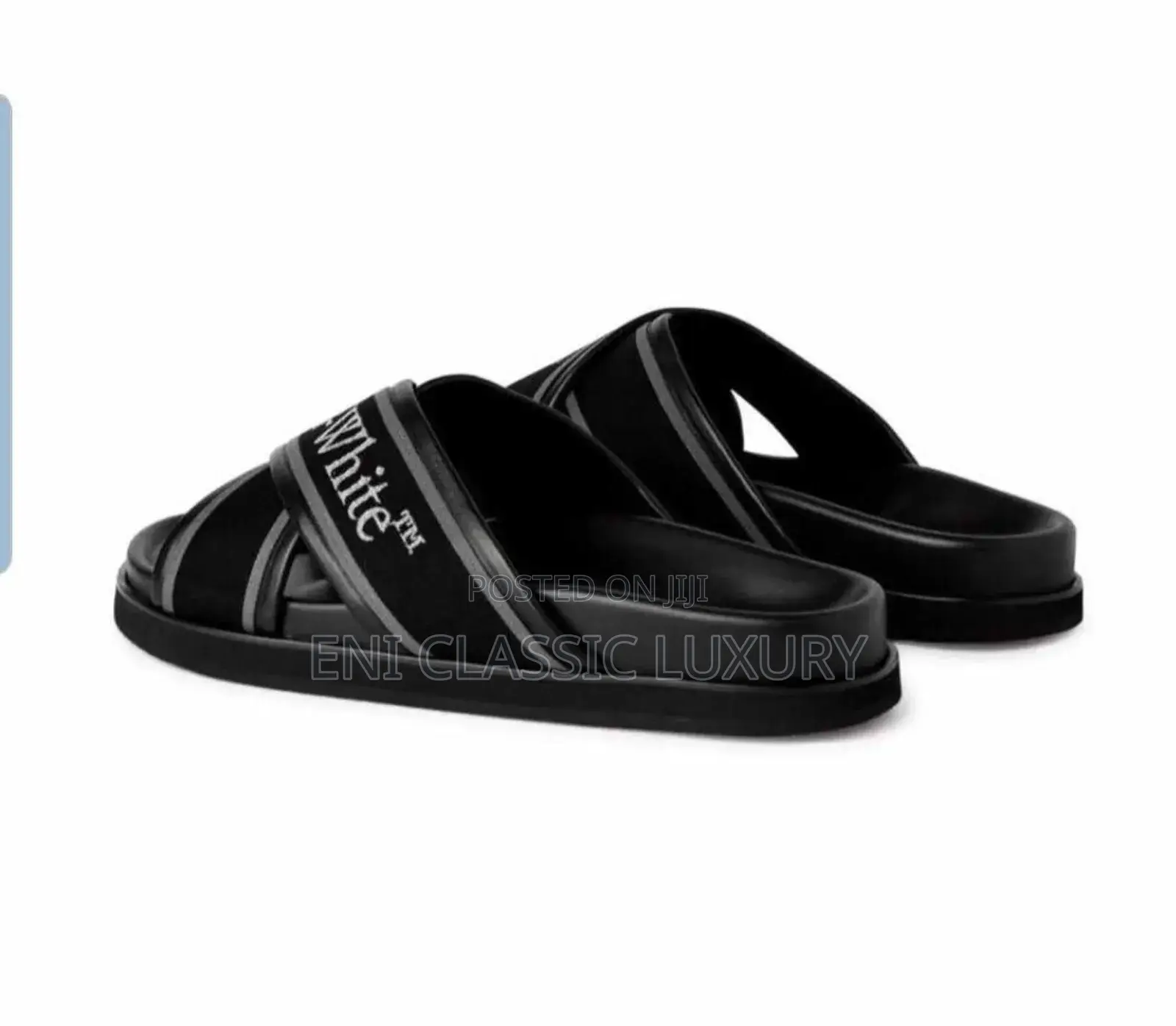 High Quality Luxury Men's Slippers Off-White Available