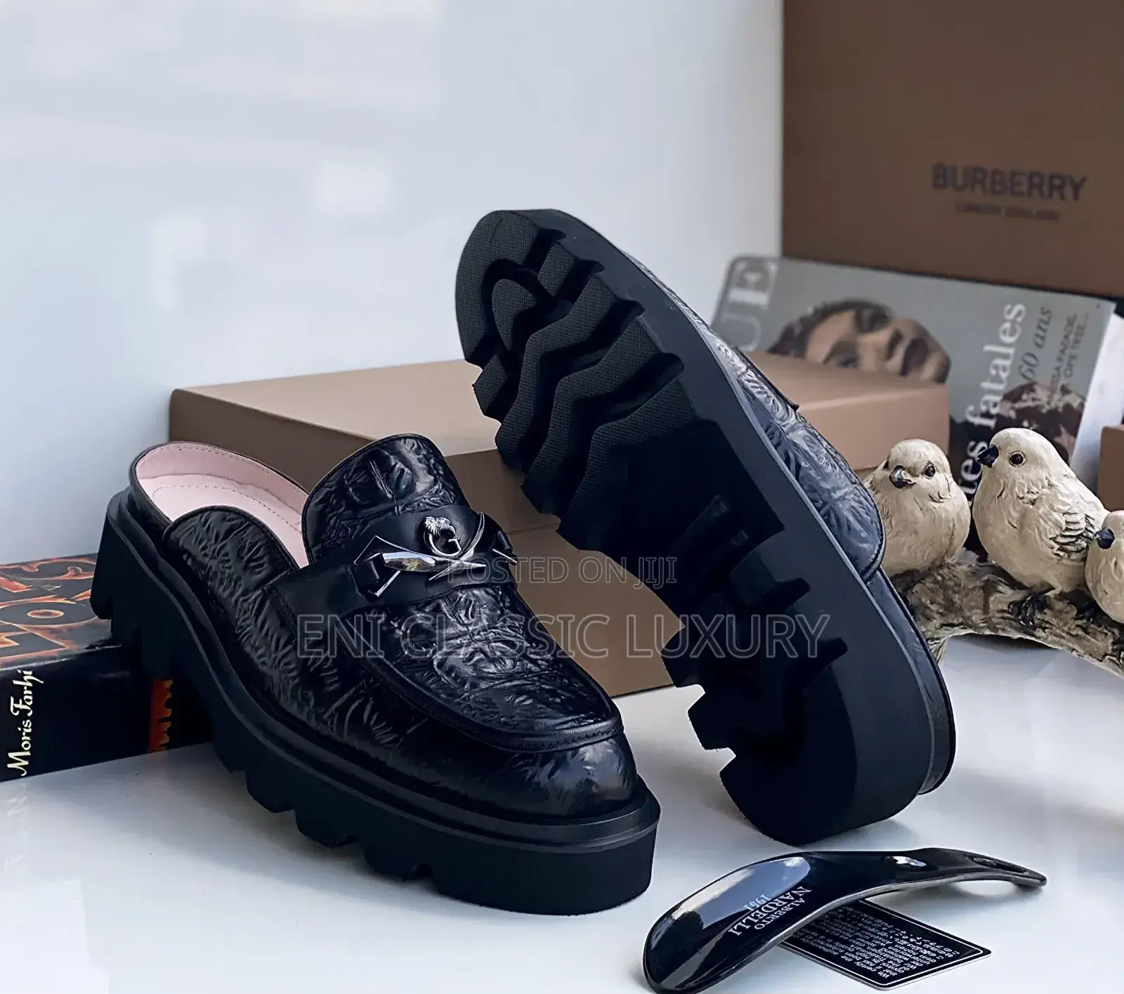 Original Luxury Burberry Half Shoes Available in Store 