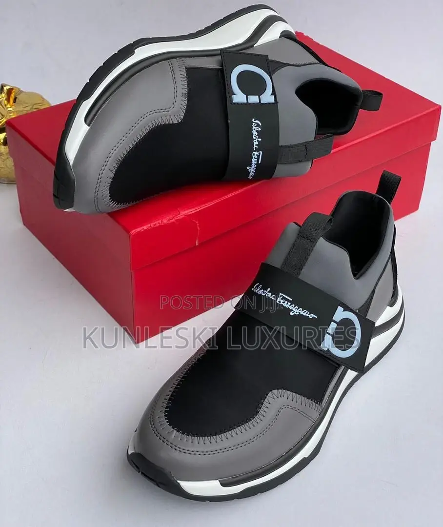Original Salvatore Ferragamo Men Luxury Sneakers