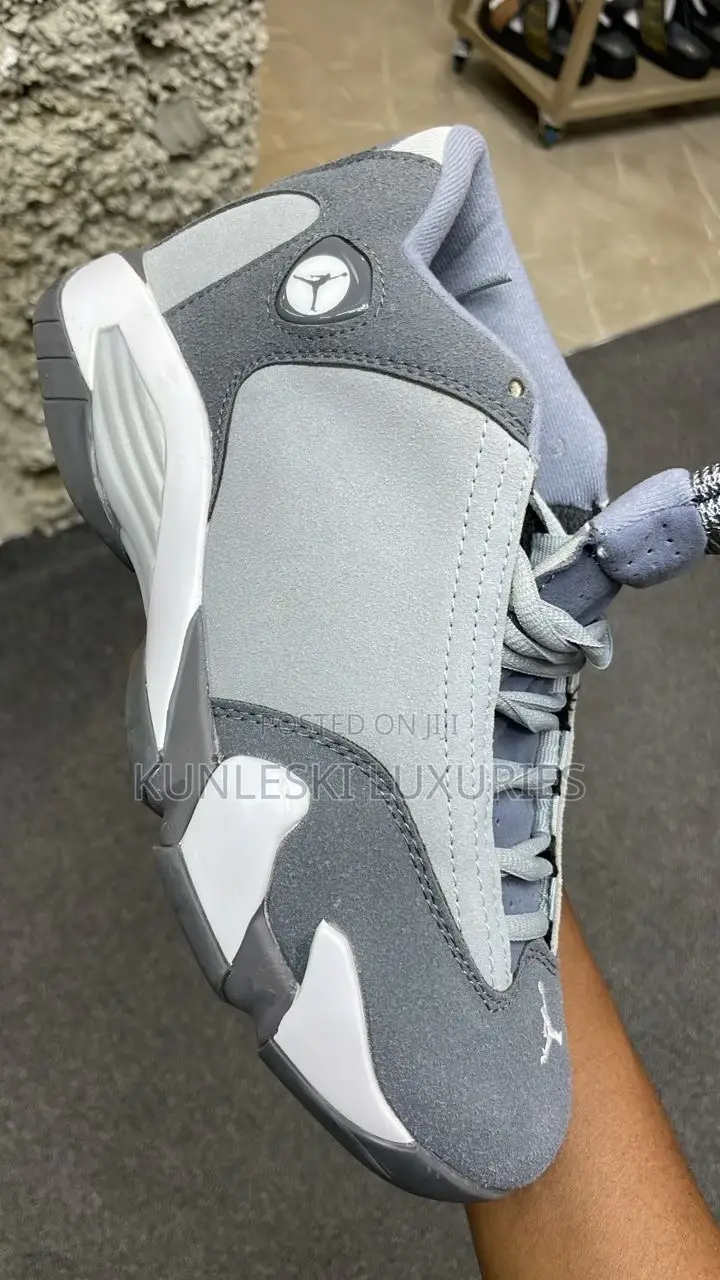 Original Air Jordan 14 Flint Grey Sneakers