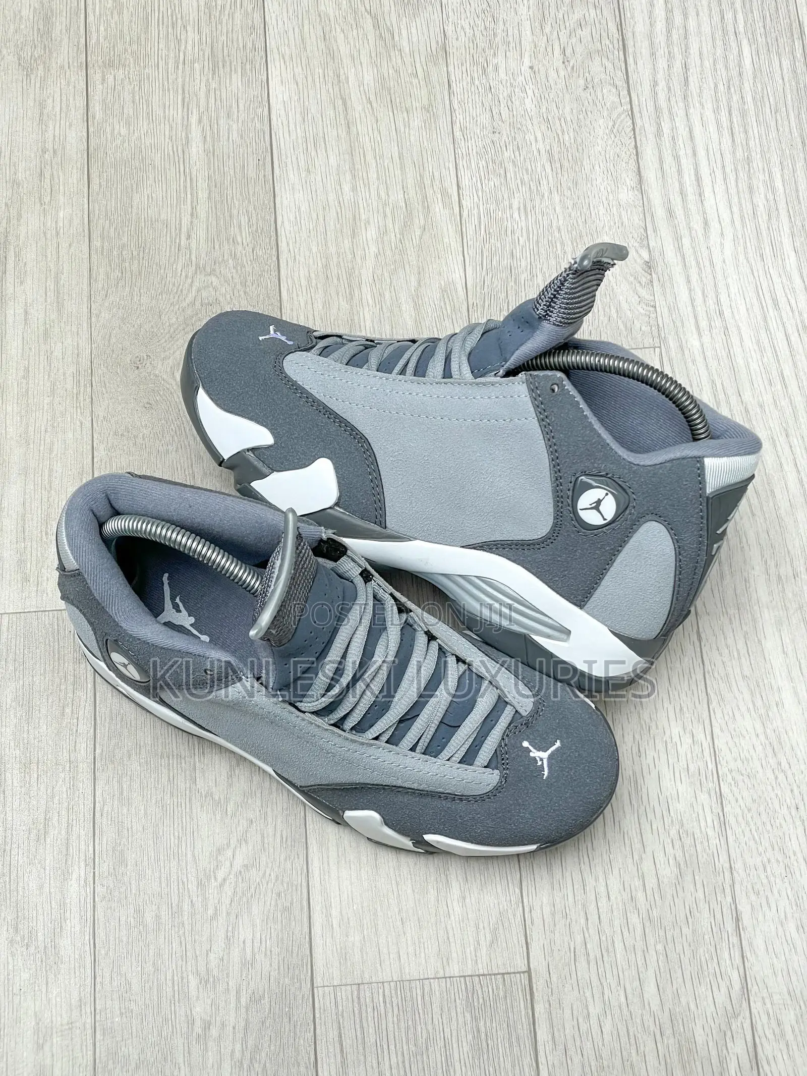 Original Air Jordan 14 Flint Grey Sneakers