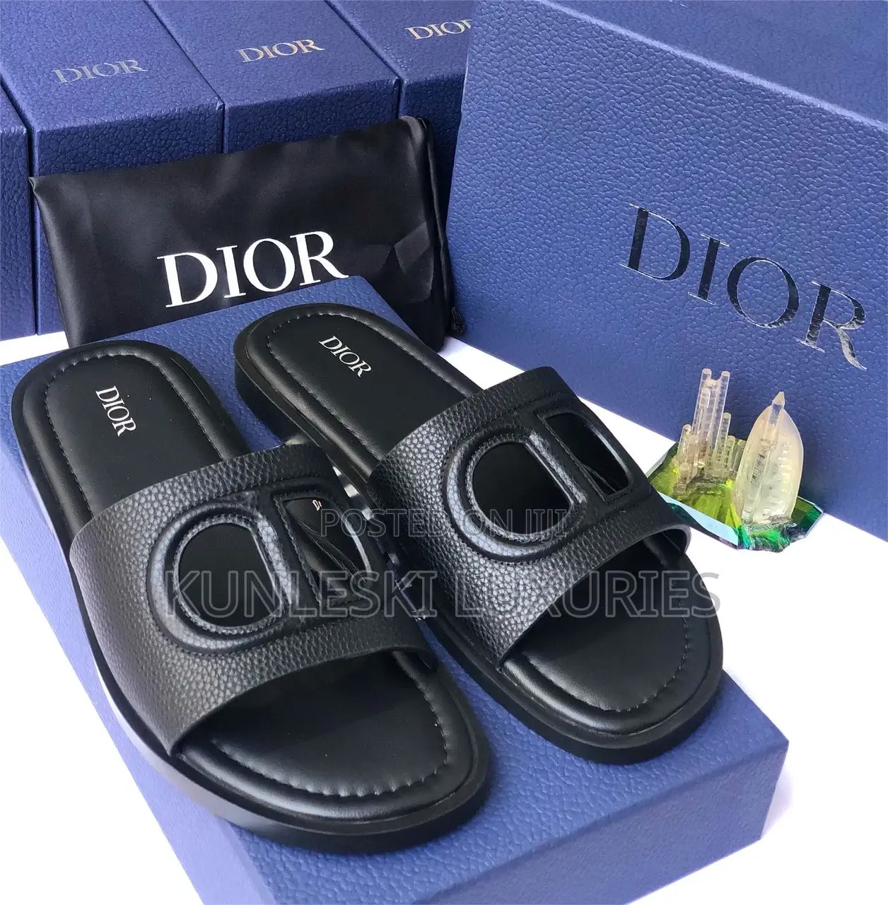 Original Christian Dior Leather Slippers