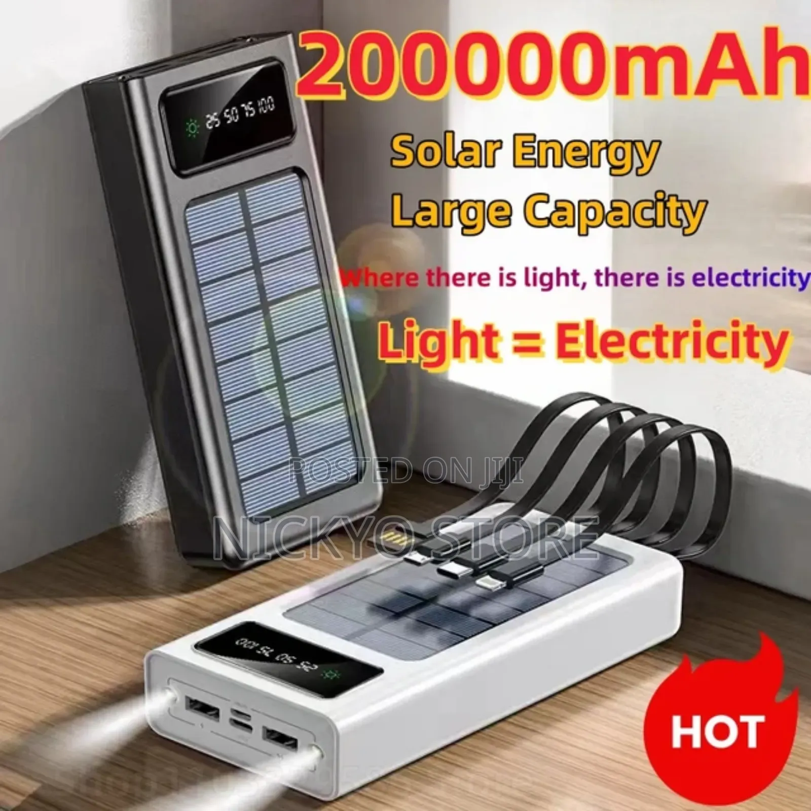 20000mah Ultra-Large Capacity Solar Charging Power Bank