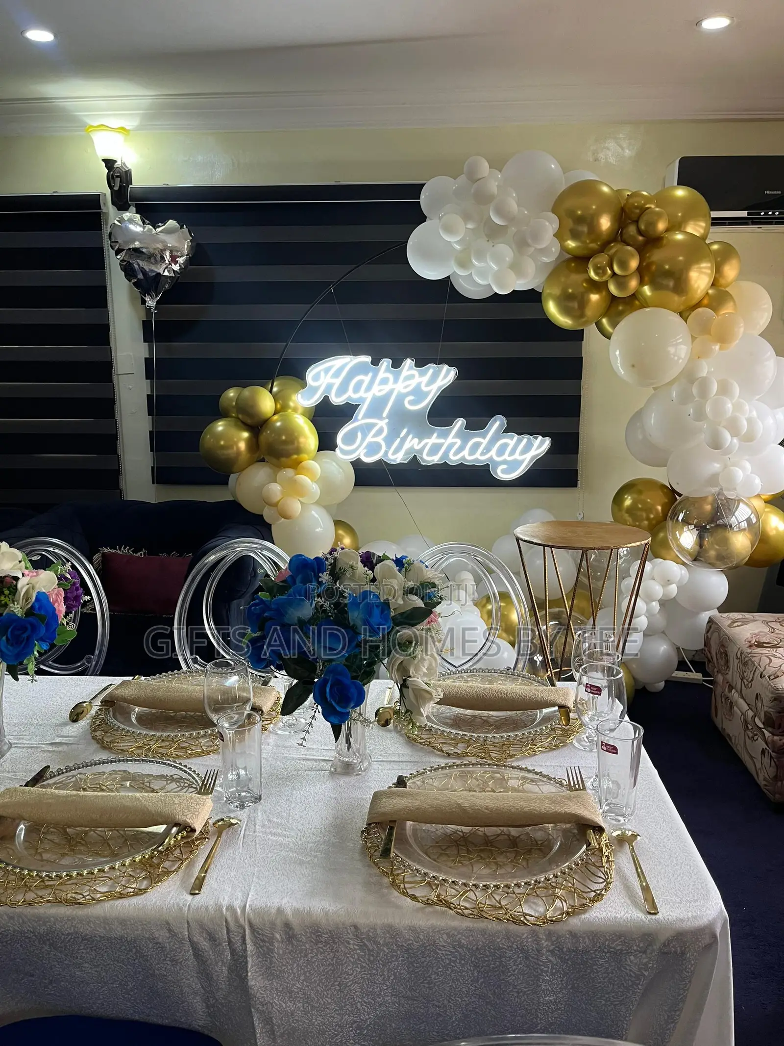Intimate Birthday Decor and Table Setting