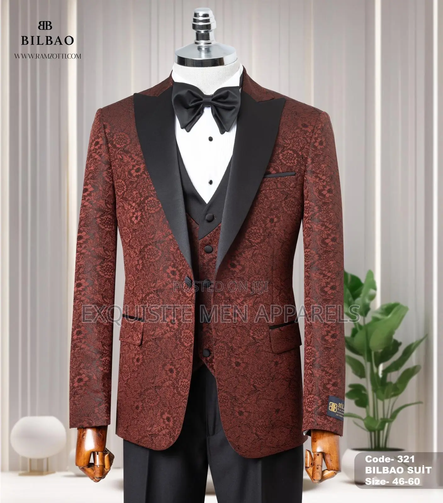 Exclusive Flower Designer Turkish Tuxedo Men’S Suit