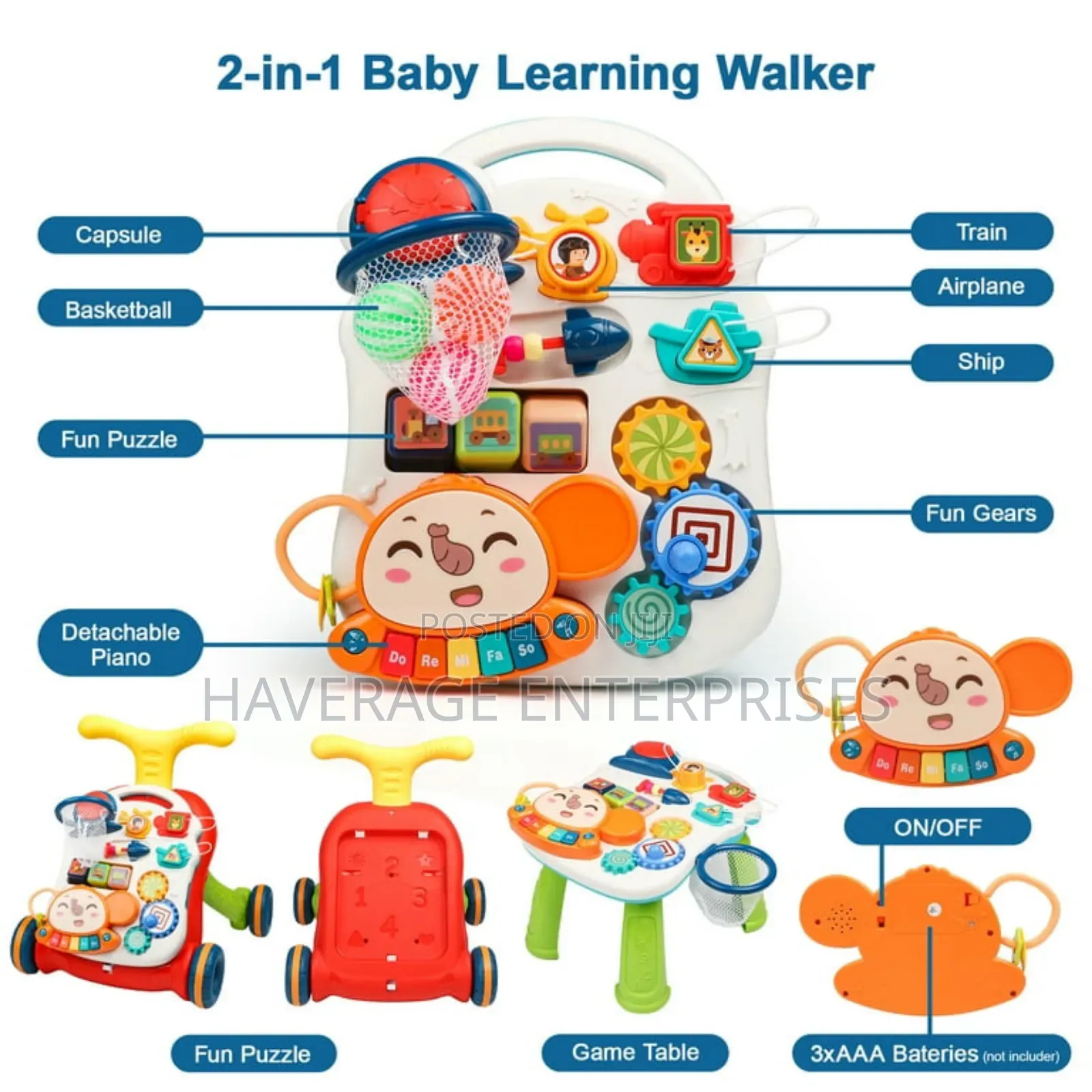 Baby Walker 2 In 1,Vatos Sit-to-stand Learning Walker