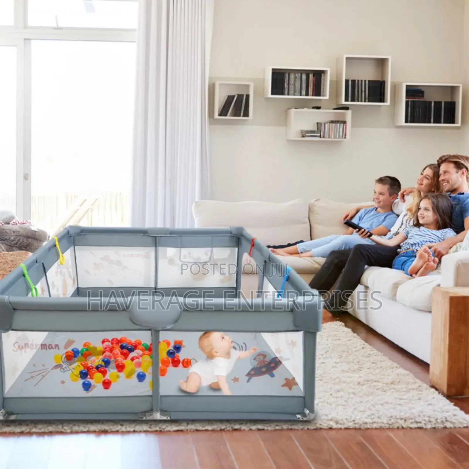 Baby Playpen With Ocean Balls 60x20×14cm
