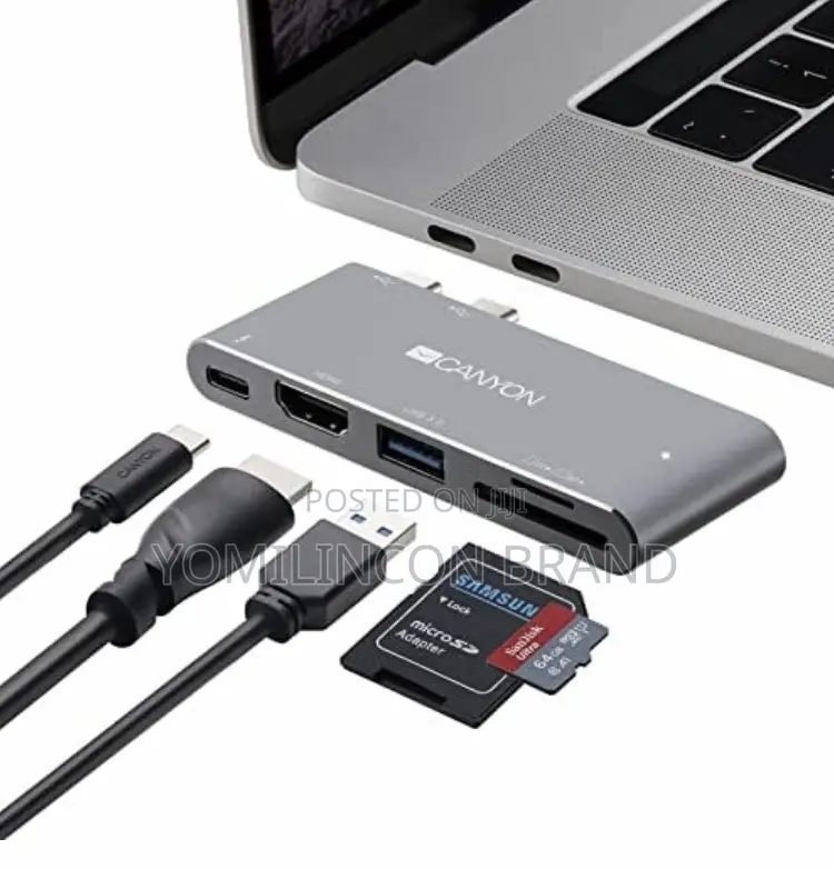 Canyon DS-5 5-in-1 Thunderbolt 3 USB Hub, Space Grey