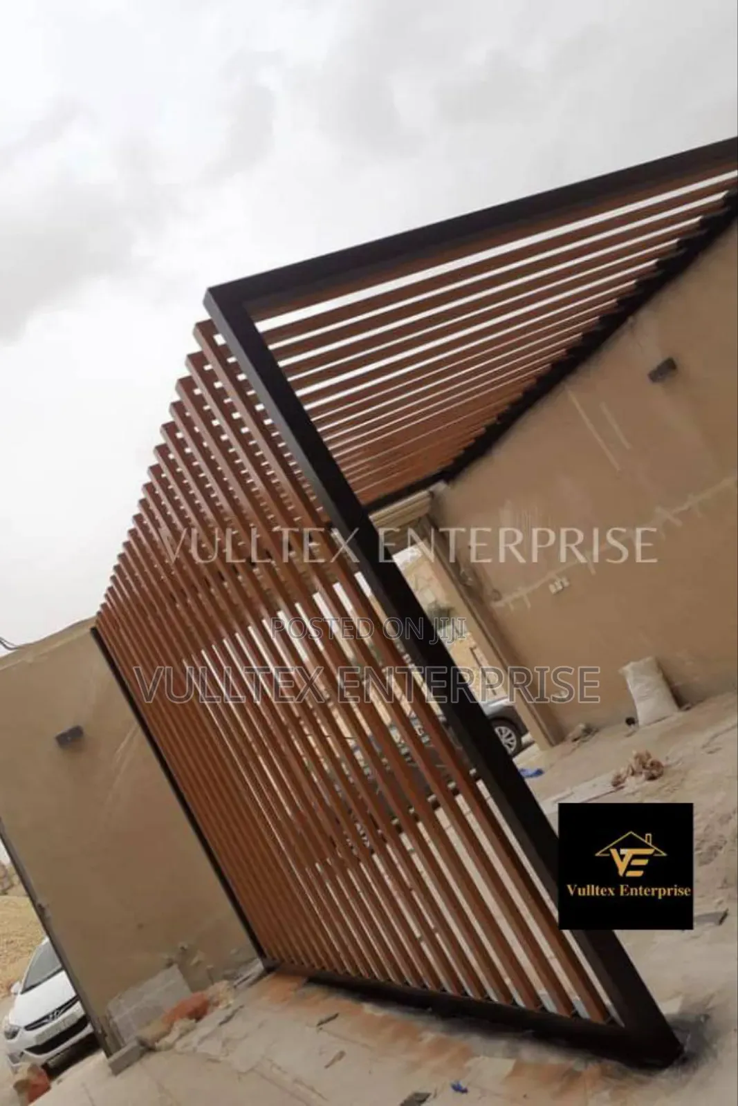 Pergola With Steel Stations