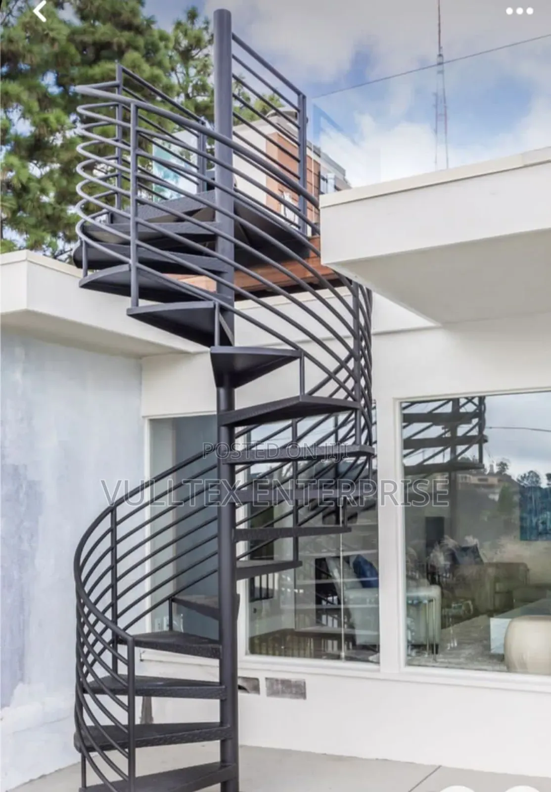 Spiral Staircase With Iron Pipe