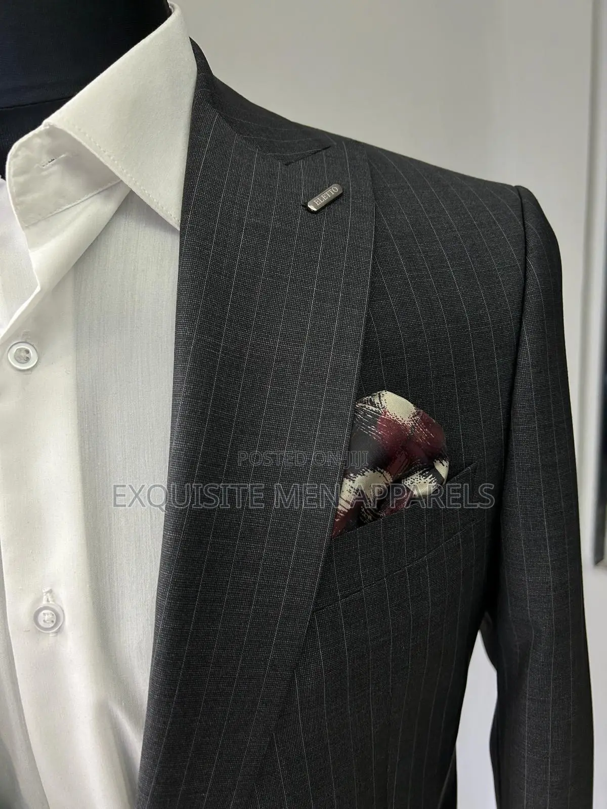 Pure Cotton Italian Silk Fabric 1 Button Official Men’S Suit