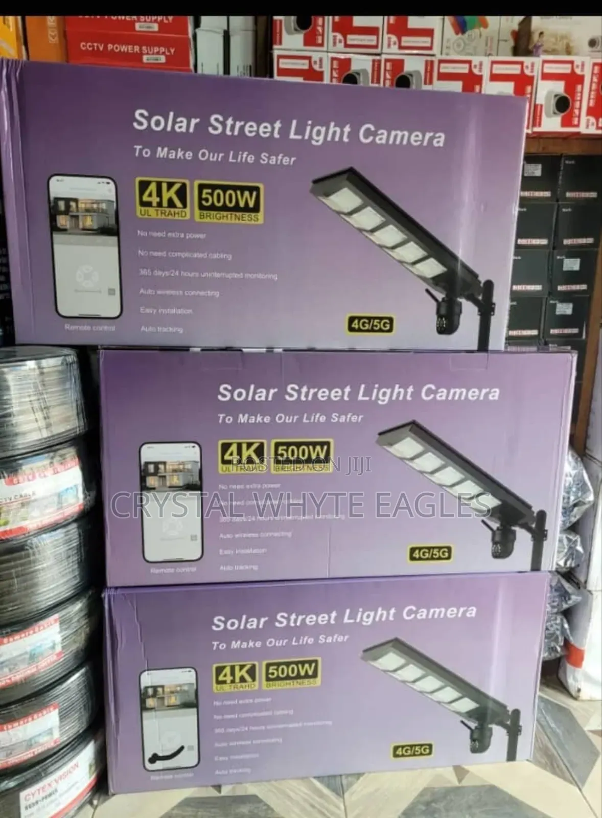 500W Solar Street Lighting With Camera