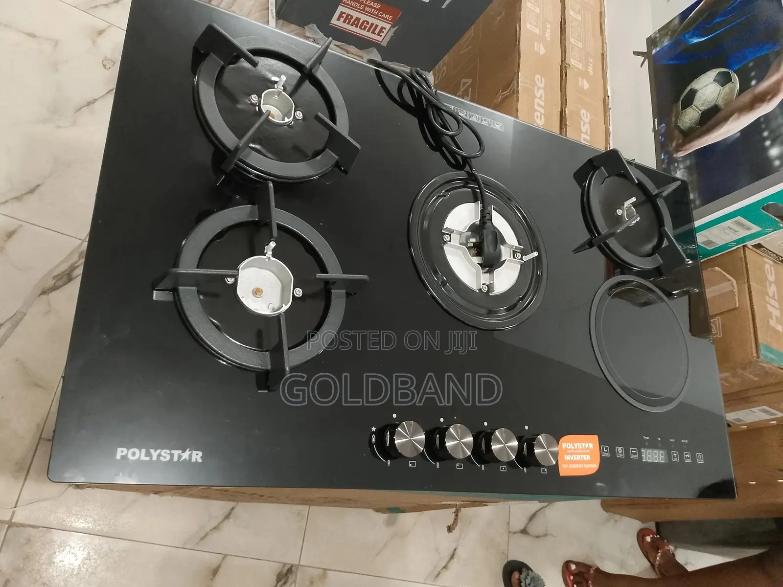 The Admirable Polystar 4+1 Gas Hob Inverter Pv-ny4g1einv