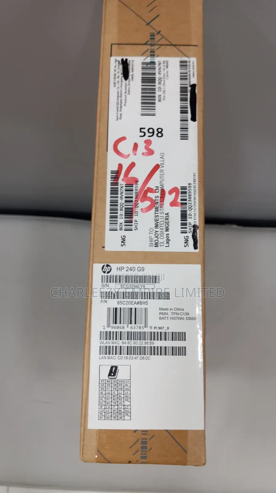 New Laptop HP 240 G9 8GB Intel Core I3 SSD 512GB