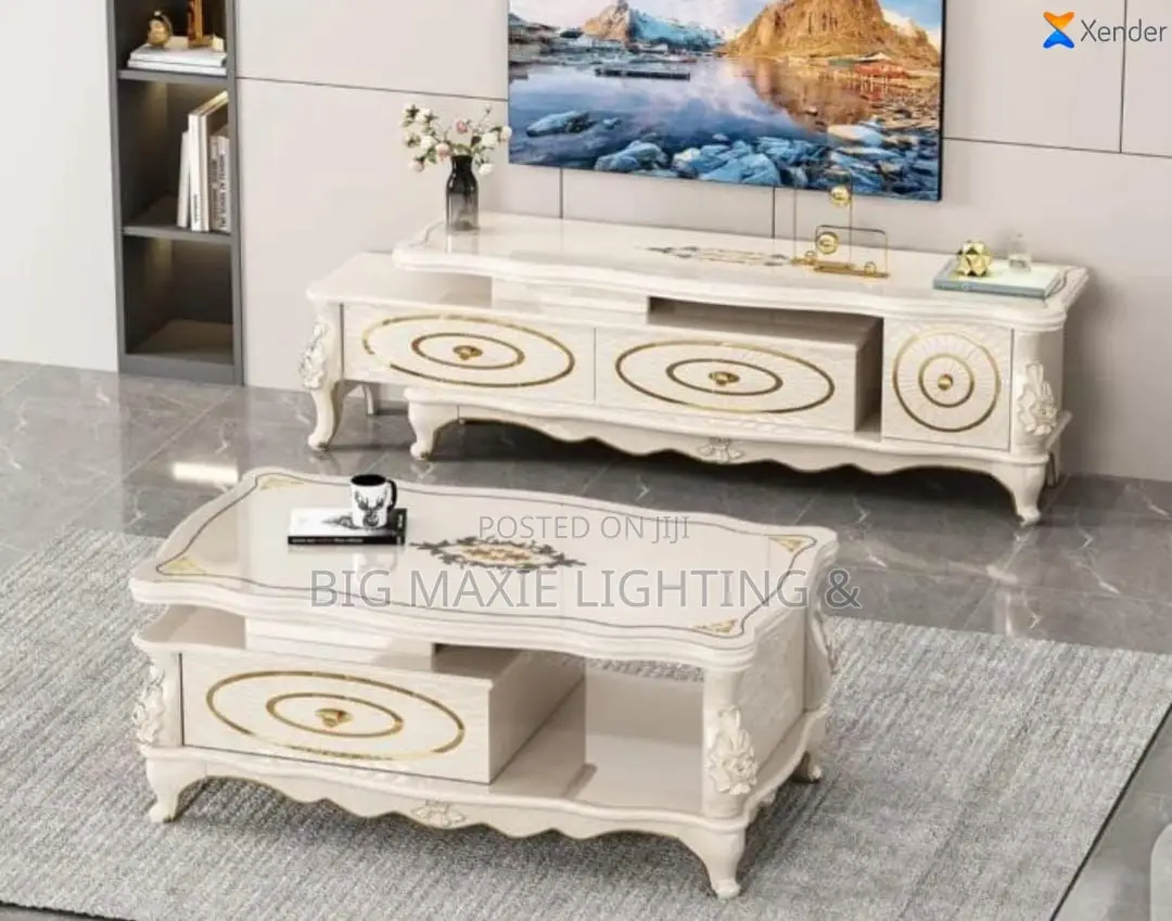 Modern Luxury Living Room Center Table With Tv Stand