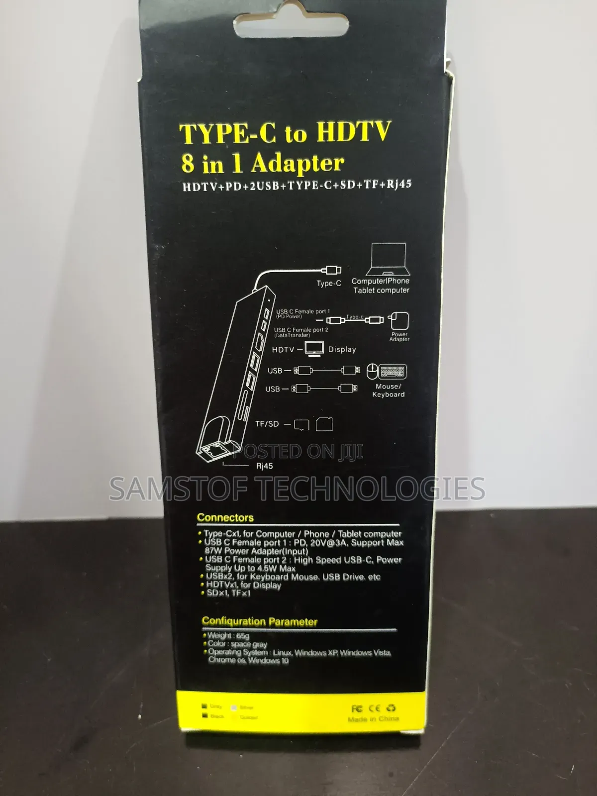 Type C to HDTV 8 in 1 Power Adapter