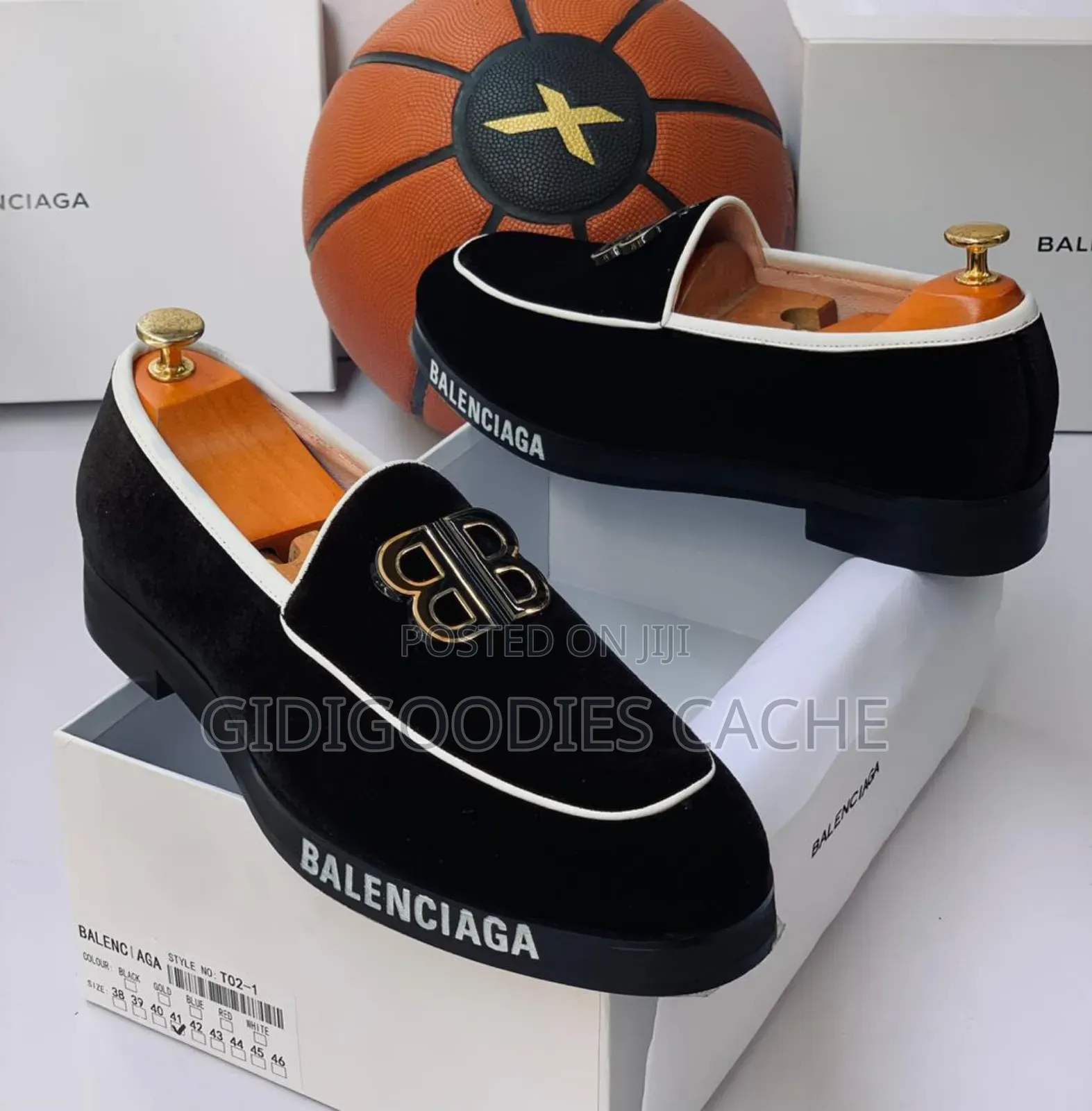 Balenciaga Blue Suede Loafers