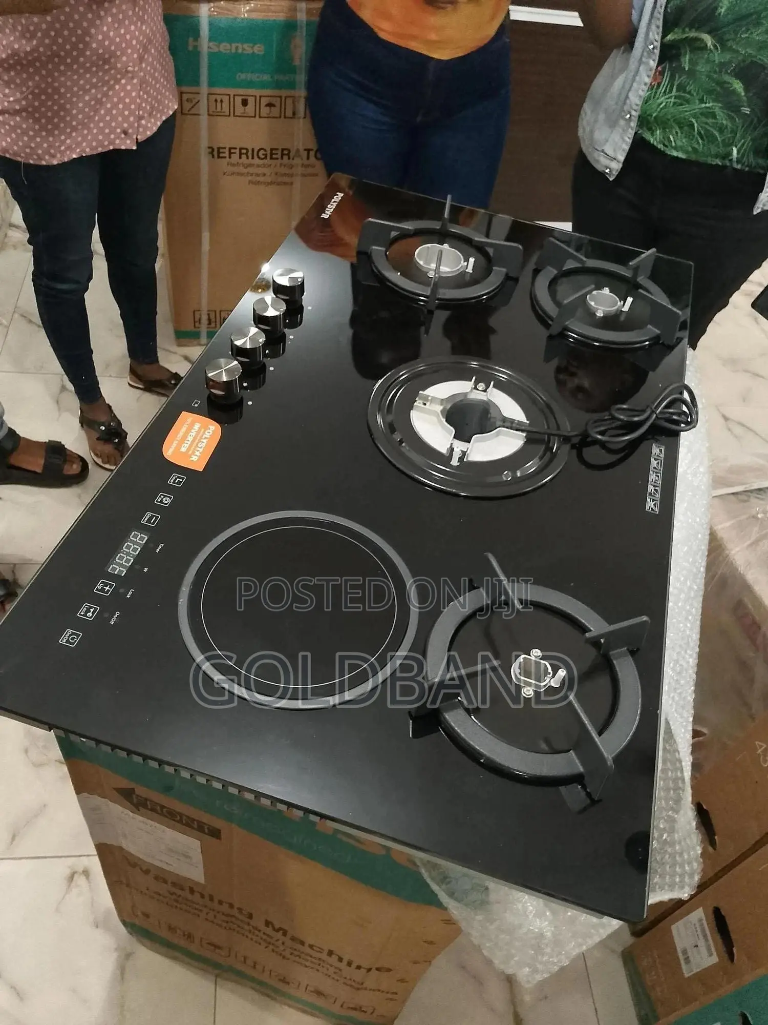 Latest Polystar Inverter 4 Gas Burner,1(Electric) Gas Hob