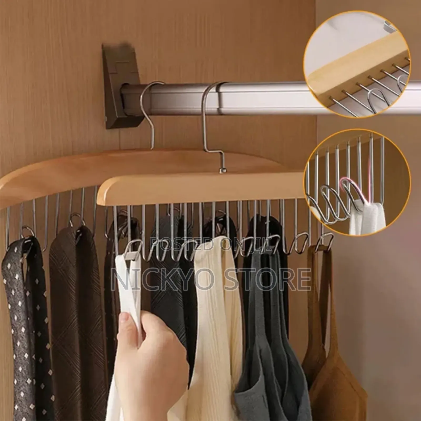 1pc Hanger With Hooks for Underwear Vest Tie
