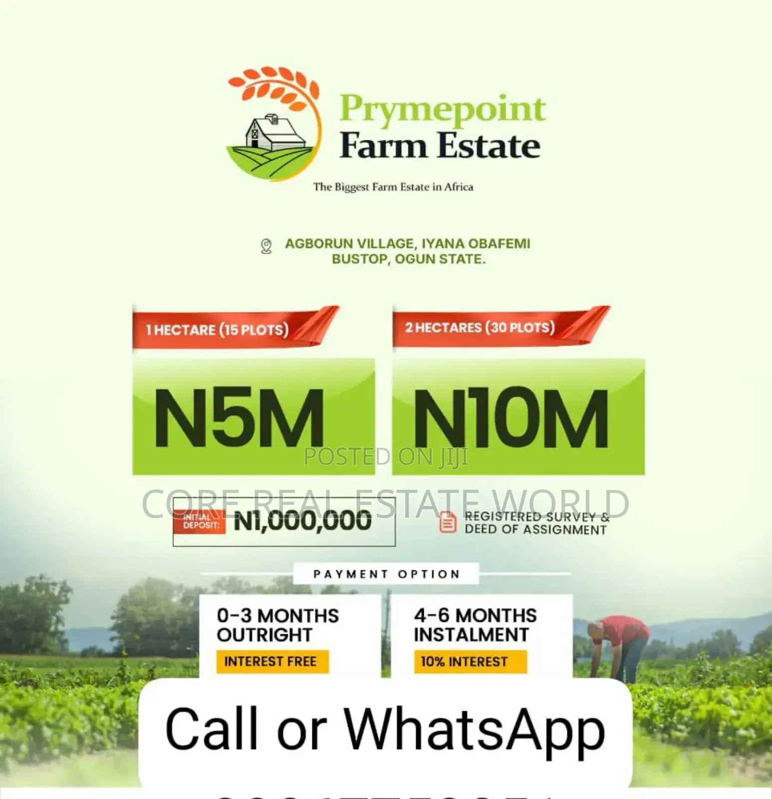 Very Fetile Farm Estate Land