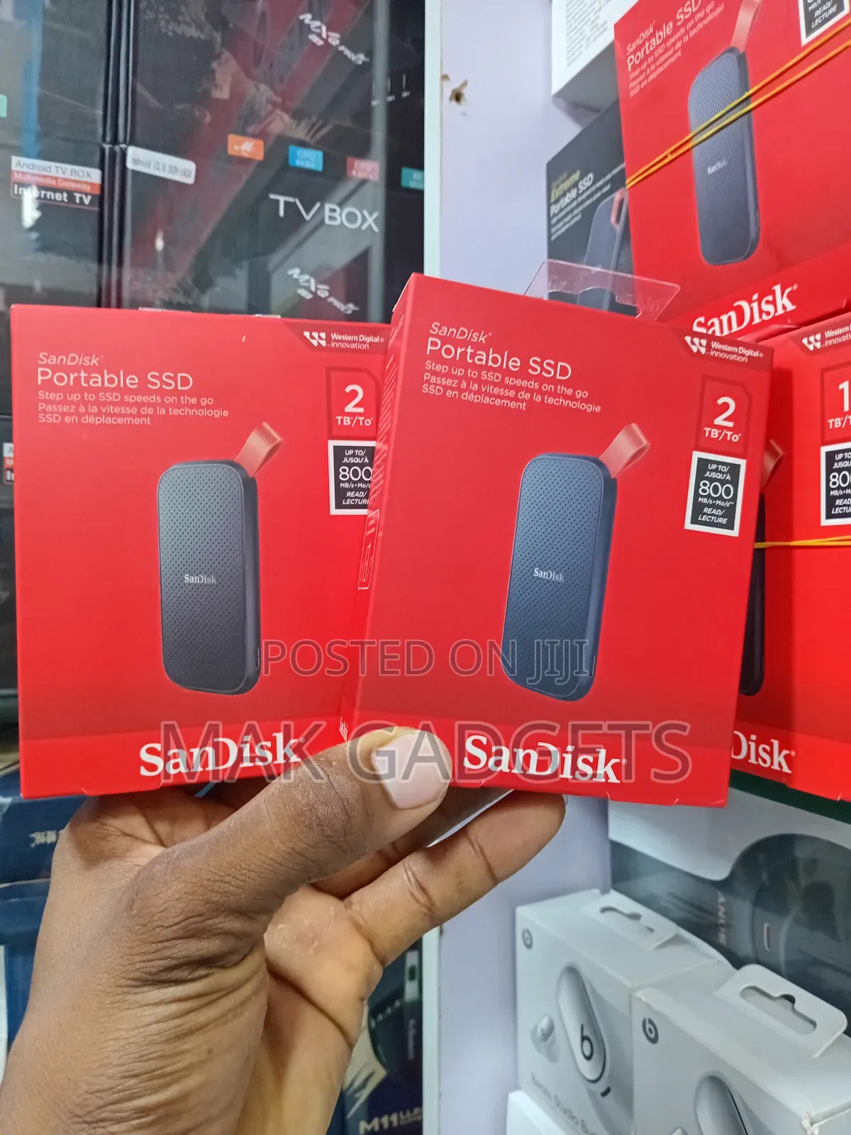 Sandisk 2TB Extreme Portable 3.1 USB-C/USB SSD 800mb/S