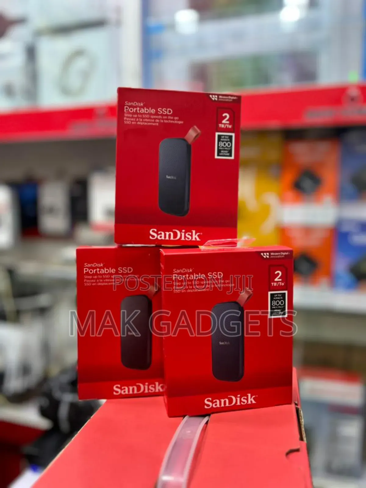Sandisk 2TB Extreme Portable 3.1 USB-C/USB SSD 800mb/S