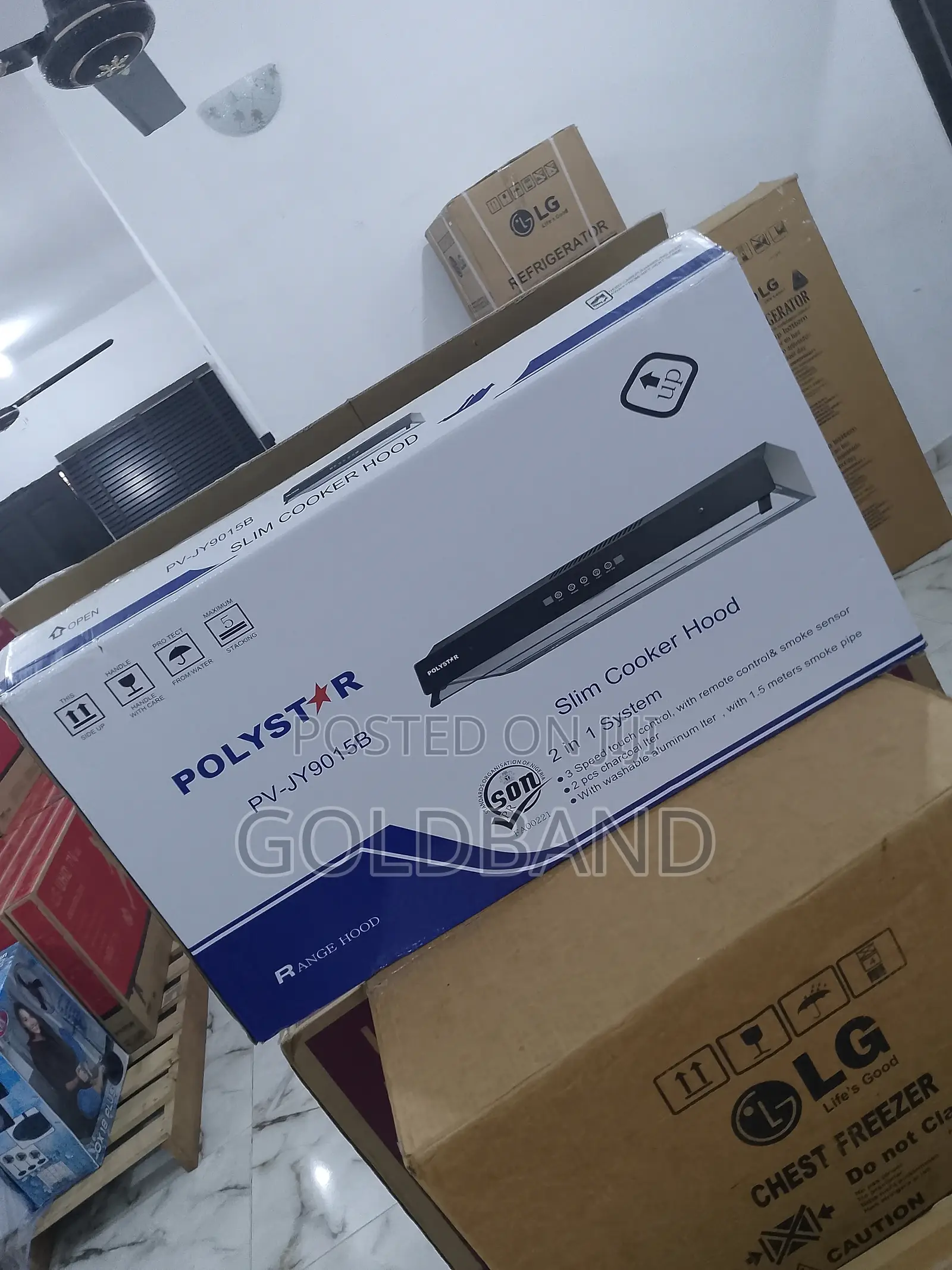 Digital Display Polytsar 9ocm Slim Cooker Hood (Pv-Jy9015b)