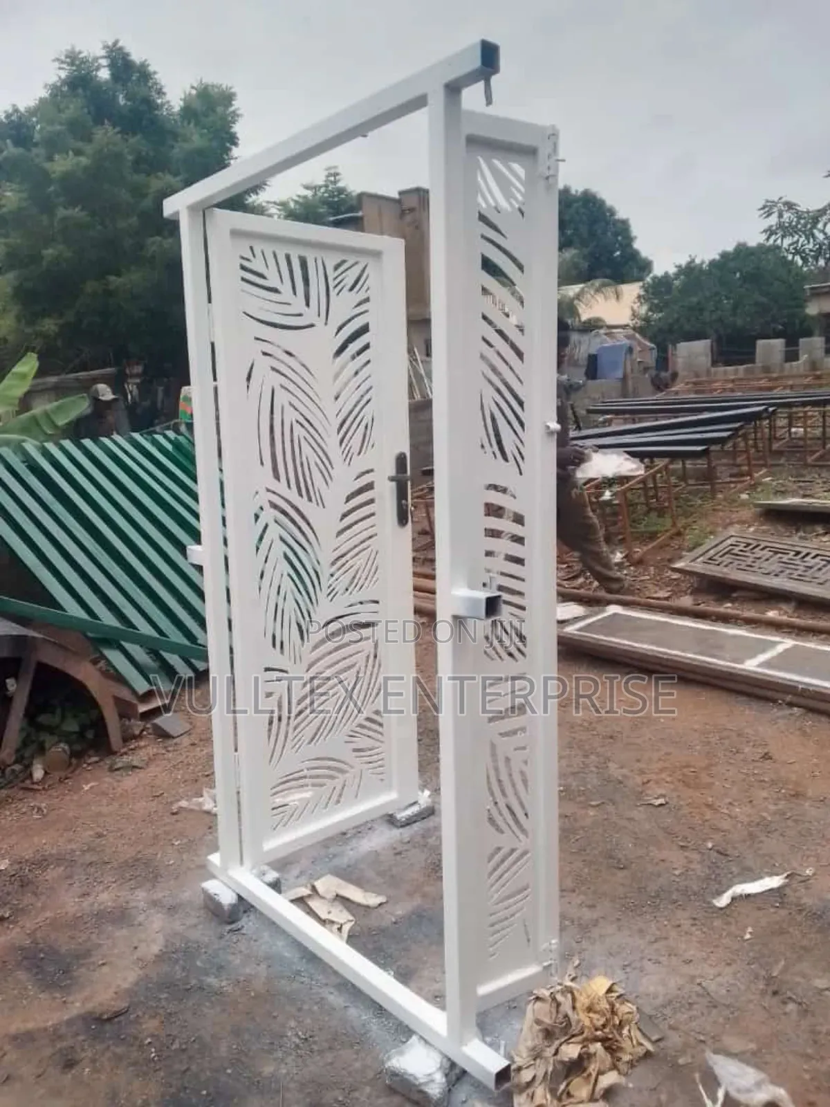 Laser Cut Security Door (, White
