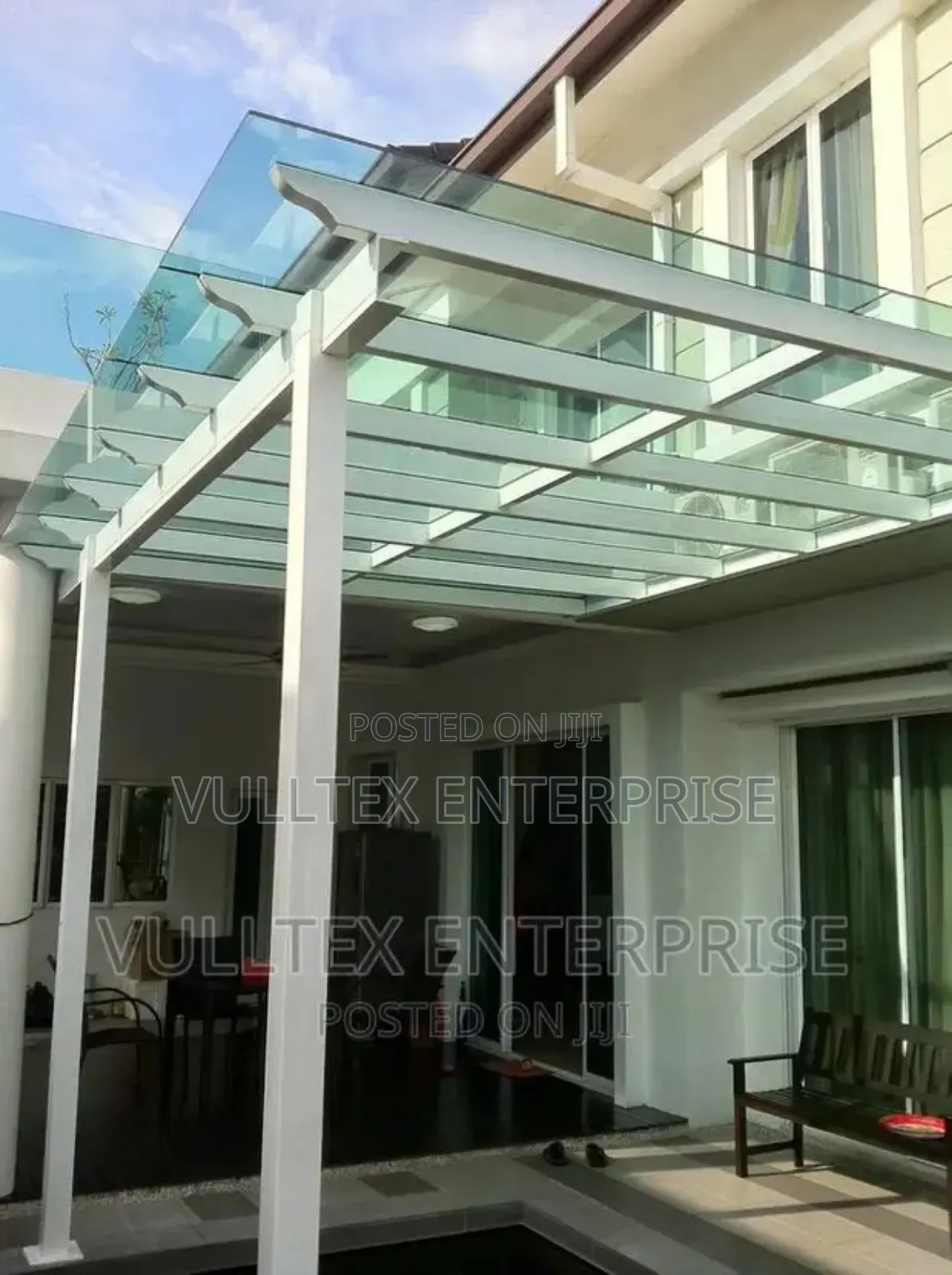 Front, ( Porch Pergola,)